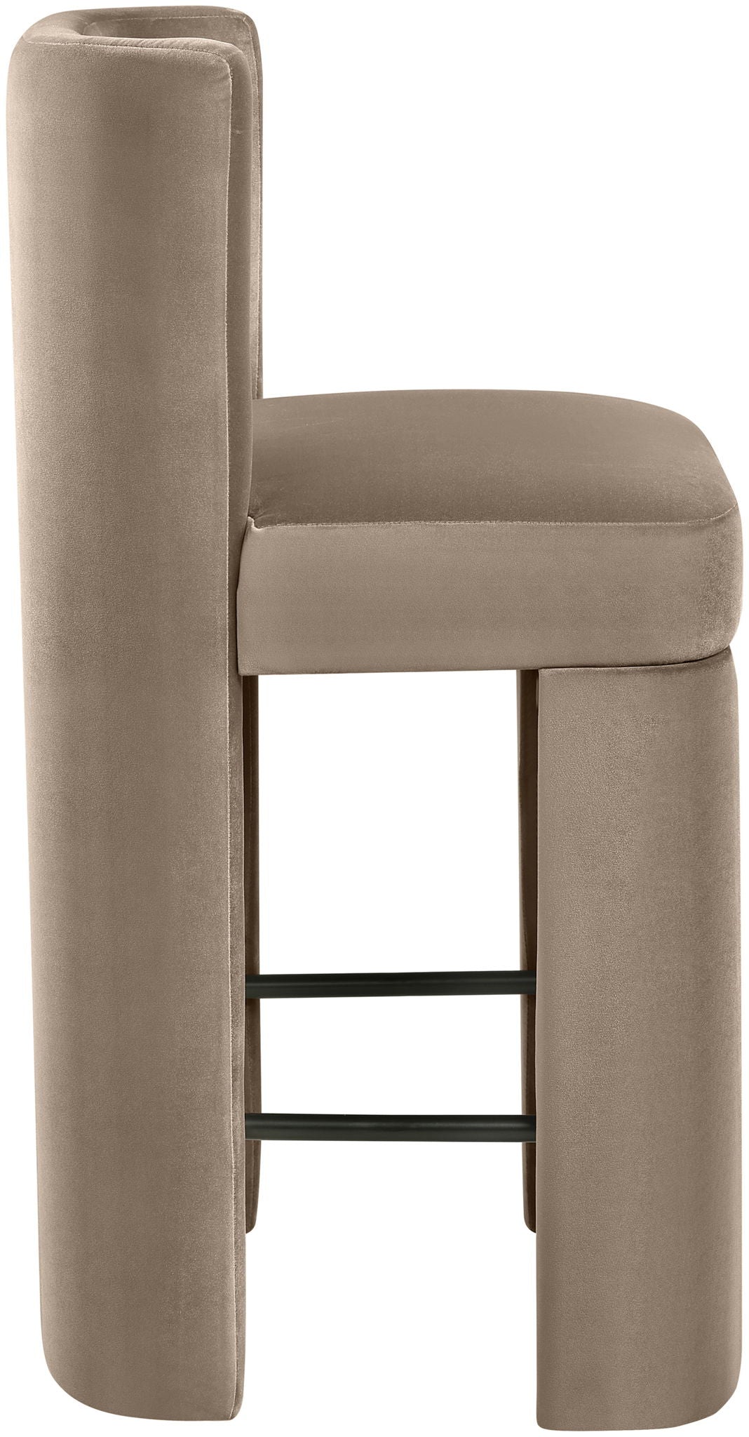 Zuno - Velvet Performance Fabric Upholstered Counter Stool (Set of 2) - Urban Living Furniture (Los Angeles, CA)