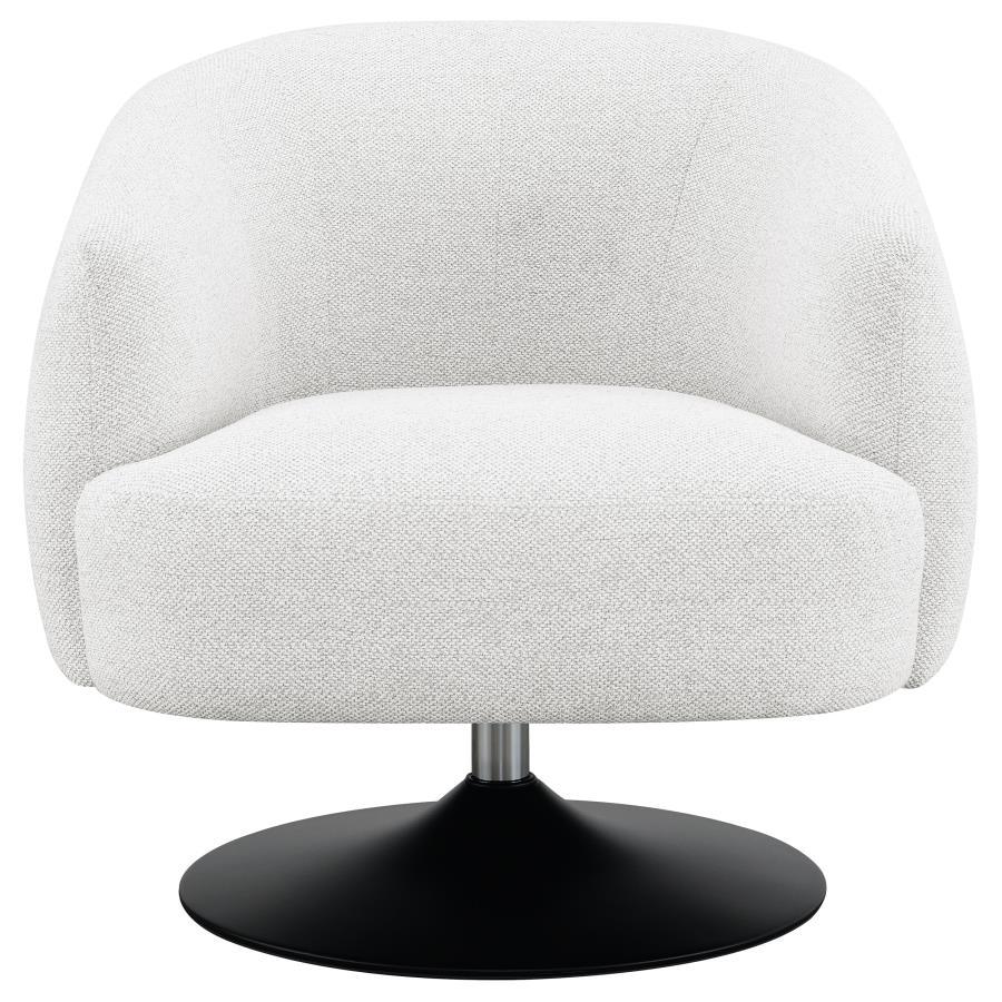 Dave - Upholstered Barrel Back Swivel Club Chair - Beige - Urban Living Furniture (Los Angeles, CA)