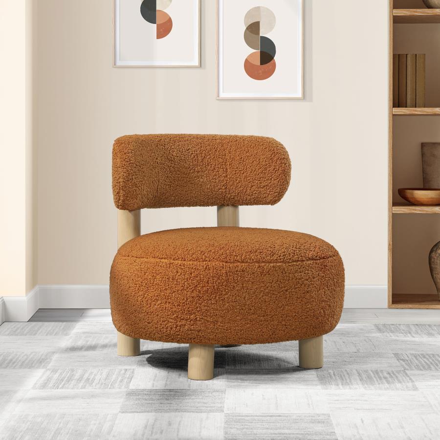 Zonie - Boucle Upholstered Barrel Back Accent Chair - Urban Living Furniture (Los Angeles, CA)