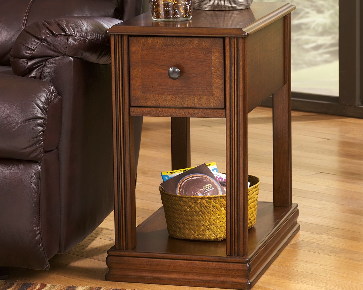 Breegin - Brown - Chair Side End Table - Removable Tray - Urban Living Furniture (Los Angeles, CA)