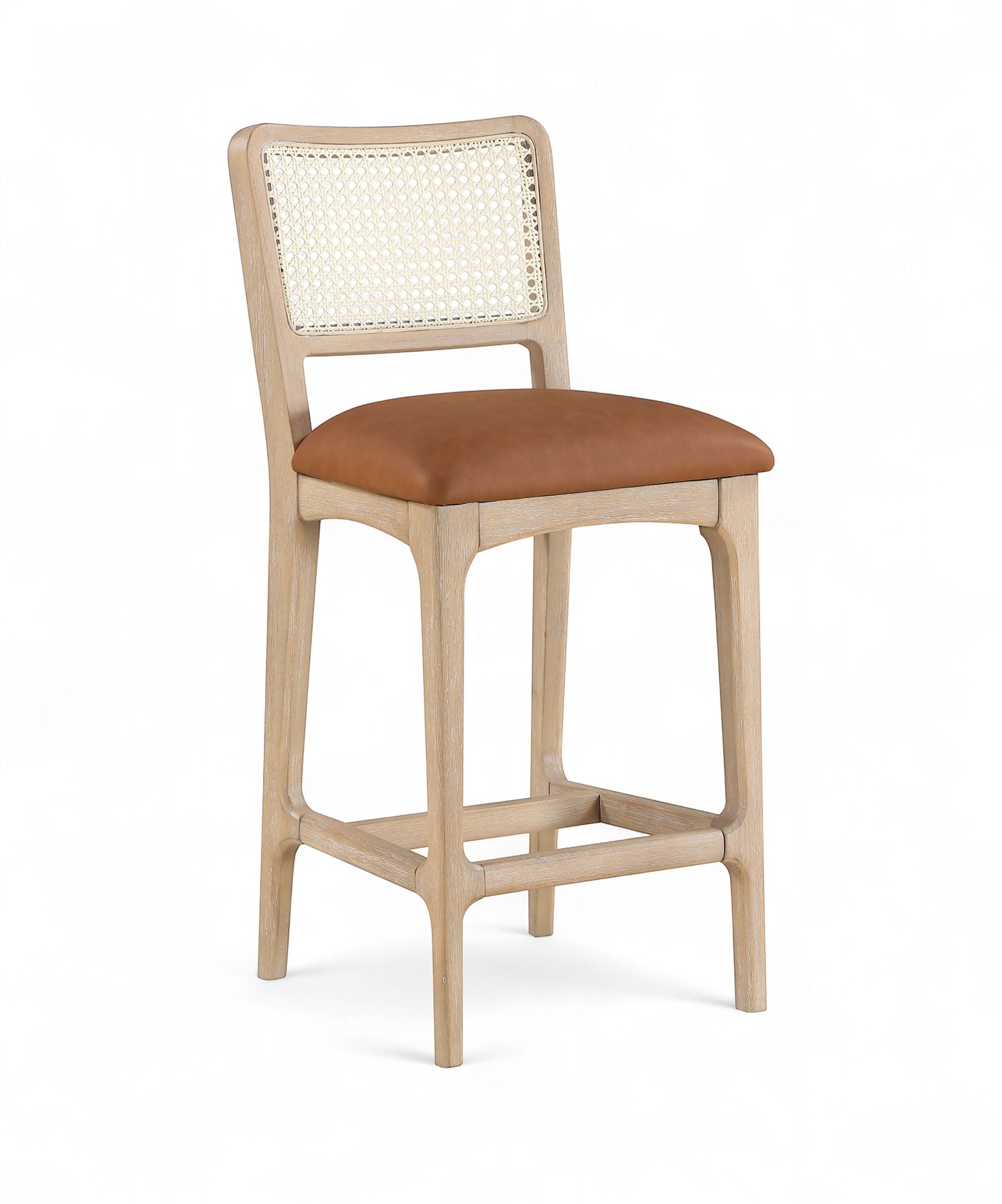 Atrium - Counter Stool With Brushed Natural Base (Set of 2)