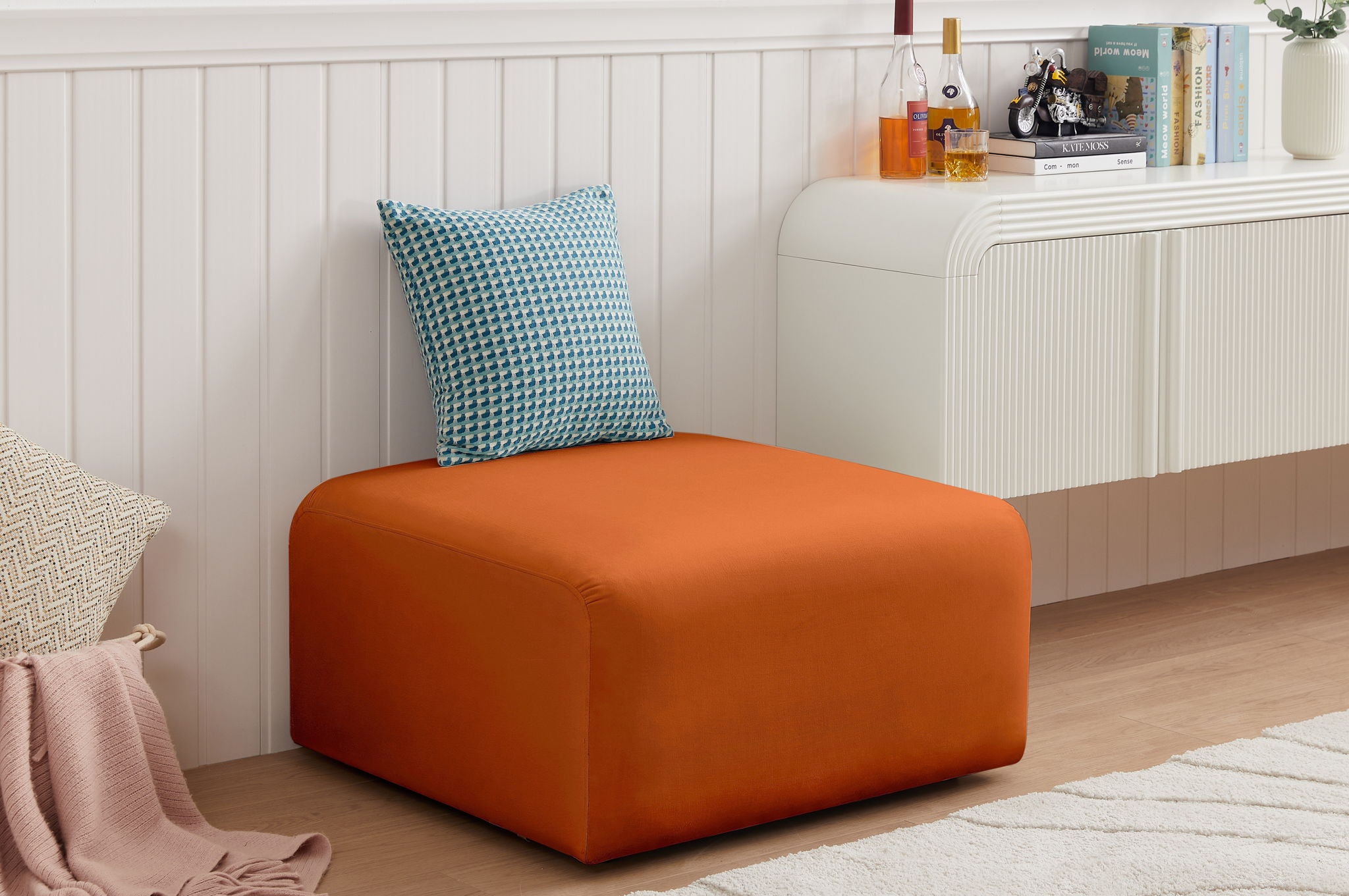Arc - Velvet Ottoman - Urban Living Furniture (Los Angeles, CA)