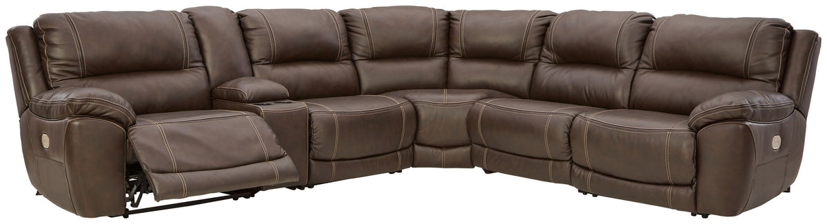 Dunleith - Power Sectional 6 Pc - Chocolate