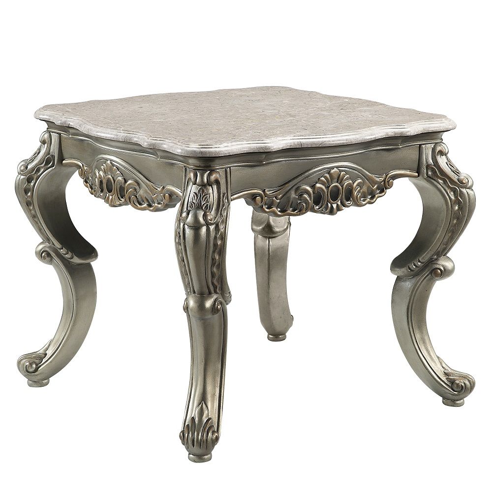 Miliani - End Table With Marble Top - Natural Antique Bronze - Urban Living Furniture (Los Angeles, CA)