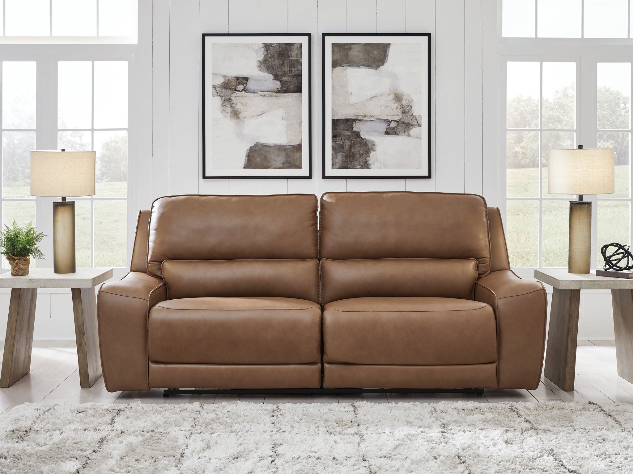 DeepWakes - Caramel - 2 Seat Power Reclining Sofa Adjustable Headrest - Urban Living Furniture (Los Angeles, CA)