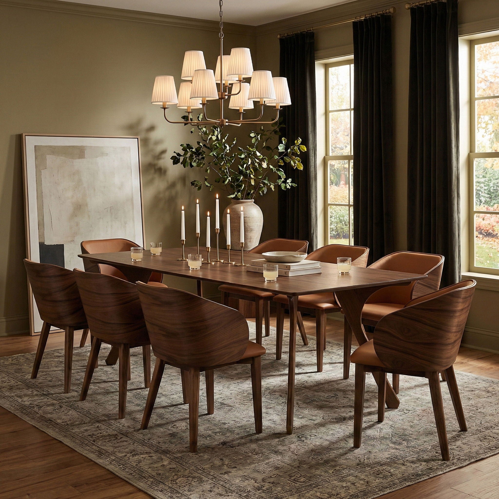 Glenwood - 86.75" Solid Wood And Walnut Veneer Dining Table - Brown - Urban Living Furniture (Los Angeles, CA)