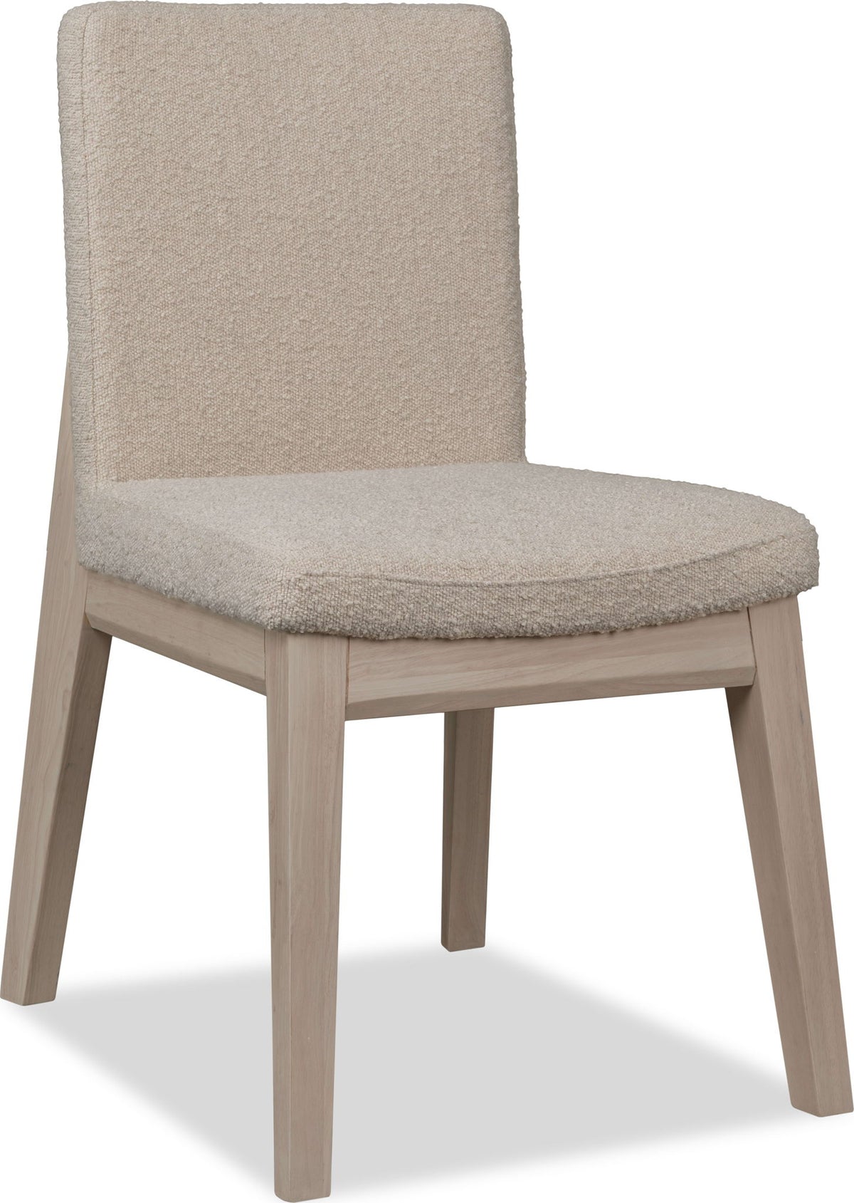 Liv - Solid Wood Dining Chair (Set of 2) - White Sand And Brun Boucle