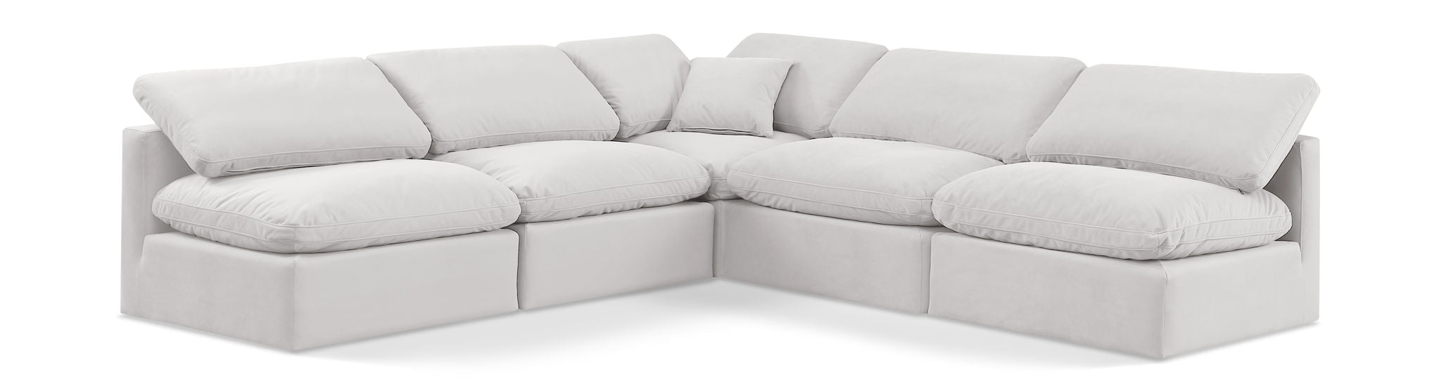 Indulge - Velvet 5 Piece Modular Corner Armless Sectional - Urban Living Furniture (Los Angeles, CA)