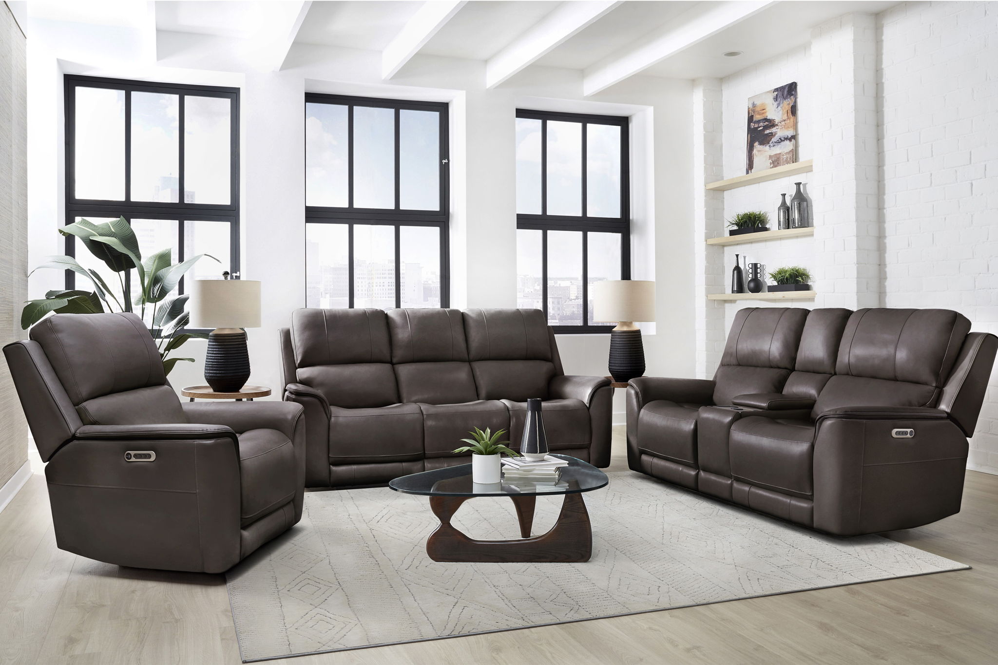 Easton - Zero Gravity Power Reclining Tilt Console Loveseat P3 - Urban Living Furniture (Los Angeles, CA)