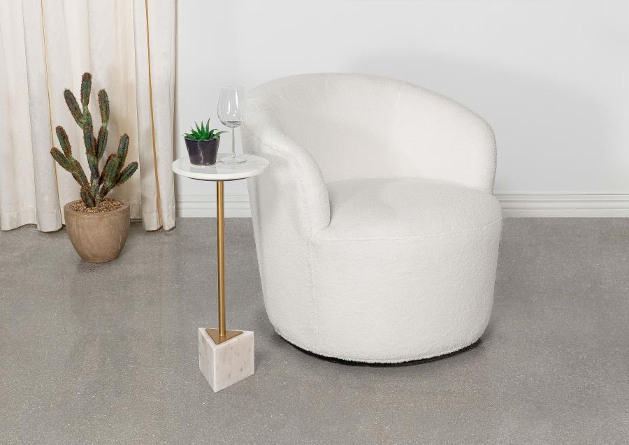 Joyce - Upholstered Barrel Back Swivel Chair - Urban Living Furniture (Los Angeles, CA)