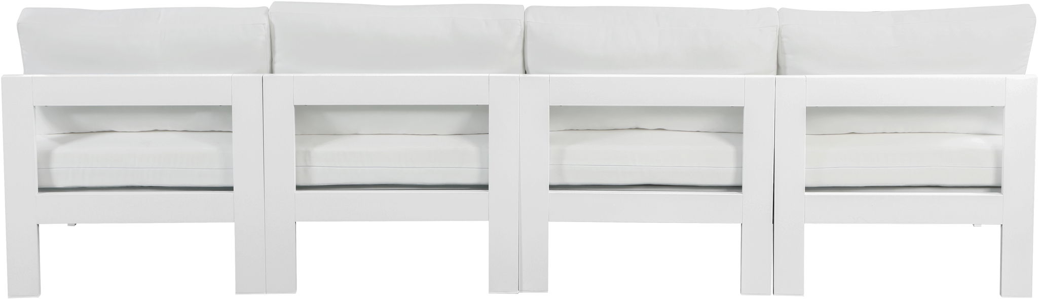 Nizuc - Outdoor Patio 4 Seat Armless Modular Sofa With White Frame - Urban Living Furniture (Los Angeles, CA)