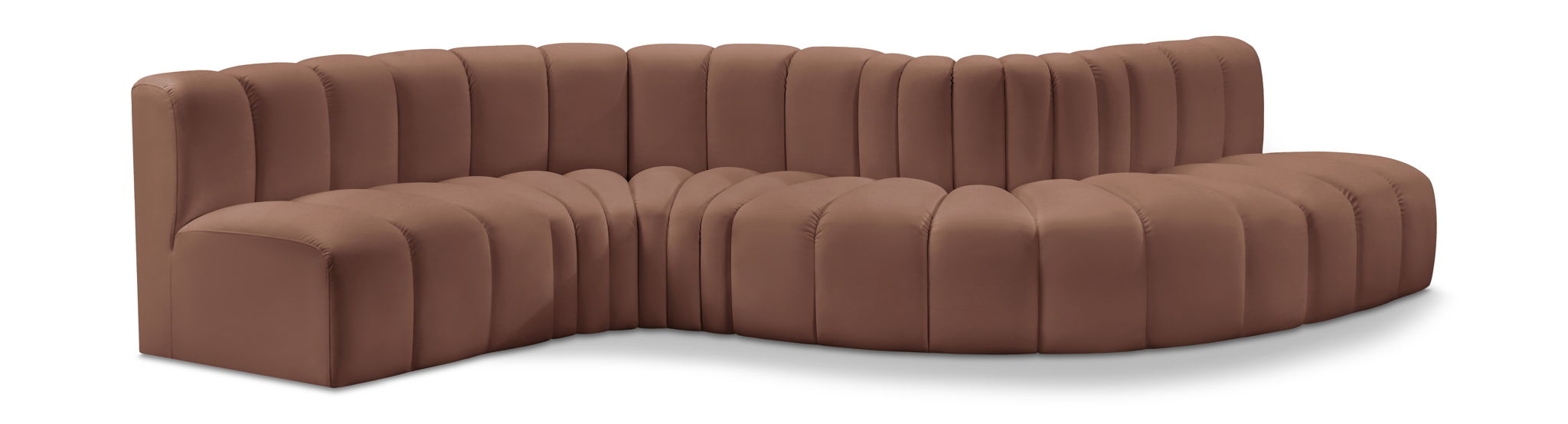 Arc - Faux Leather 6 Piece Curved Modular Sofa - Urban Living Furniture (Los Angeles, CA)
