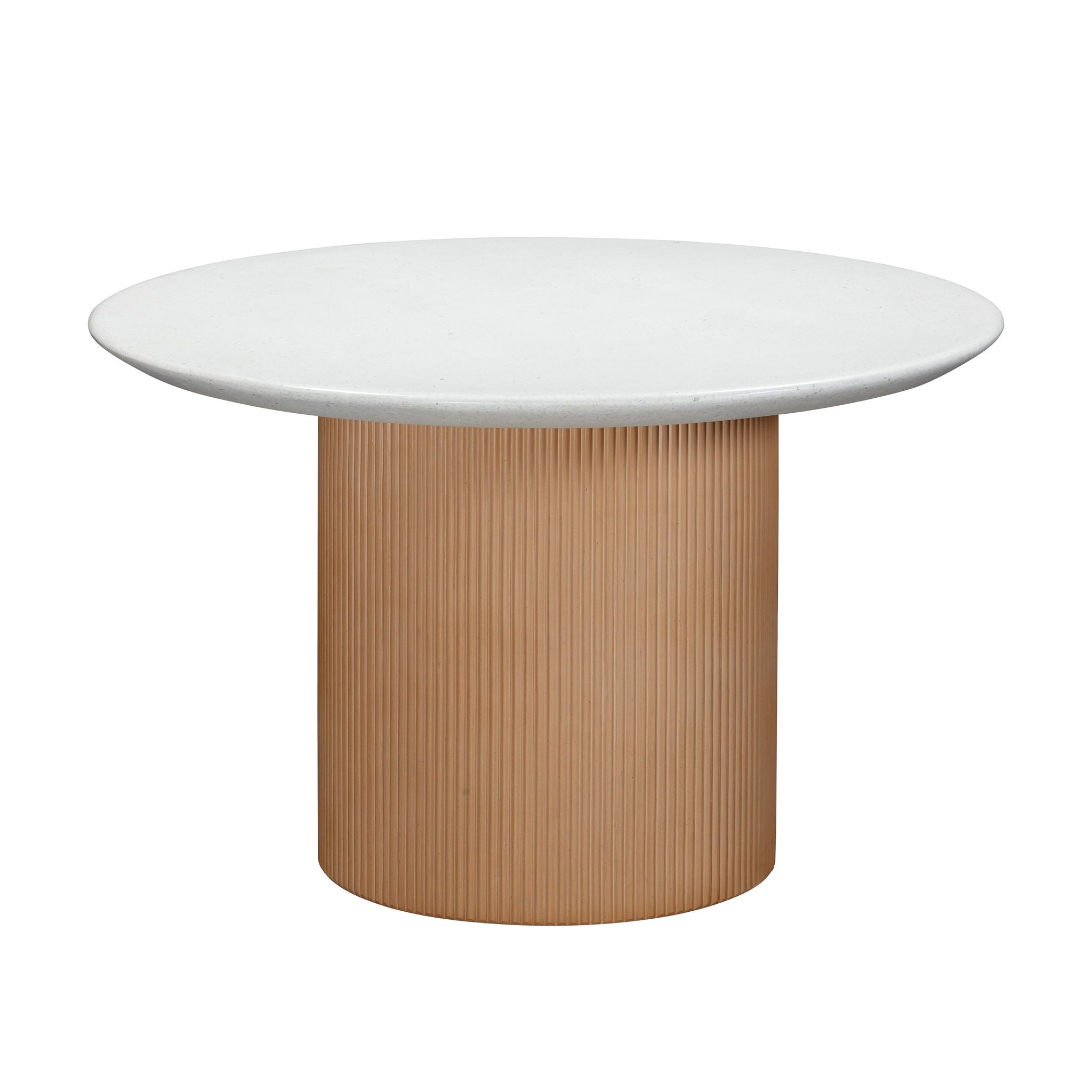 Rose - Faux Terrazzo Indoor / Outdoor Round Concrete Dining Table - Terracotta / White - Urban Living Furniture (Los Angeles, CA)