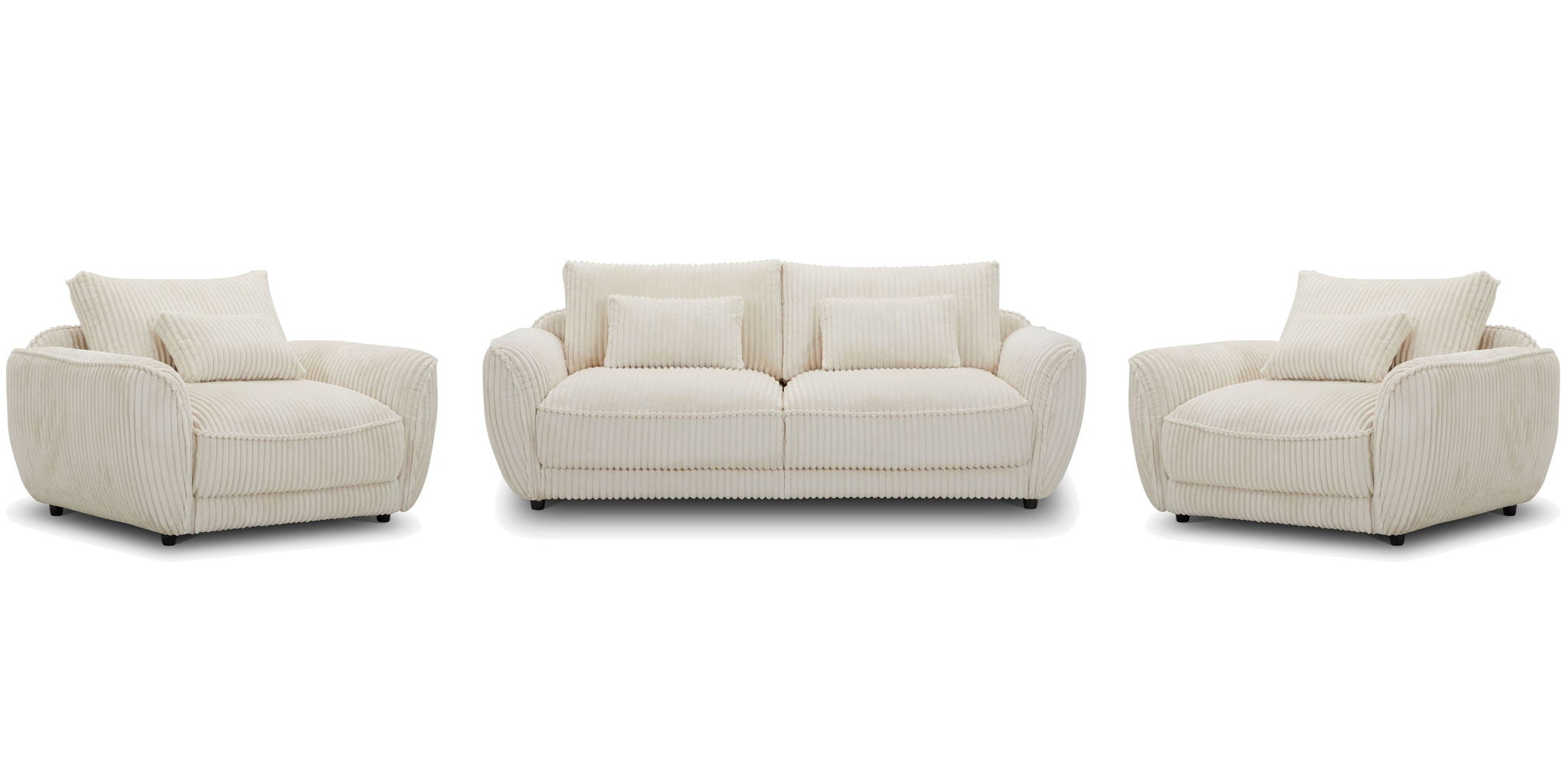 Utopia - Sofa And 2 Chair And Half - Mega Ivory - Urban Living Furniture (Los Angeles, CA)