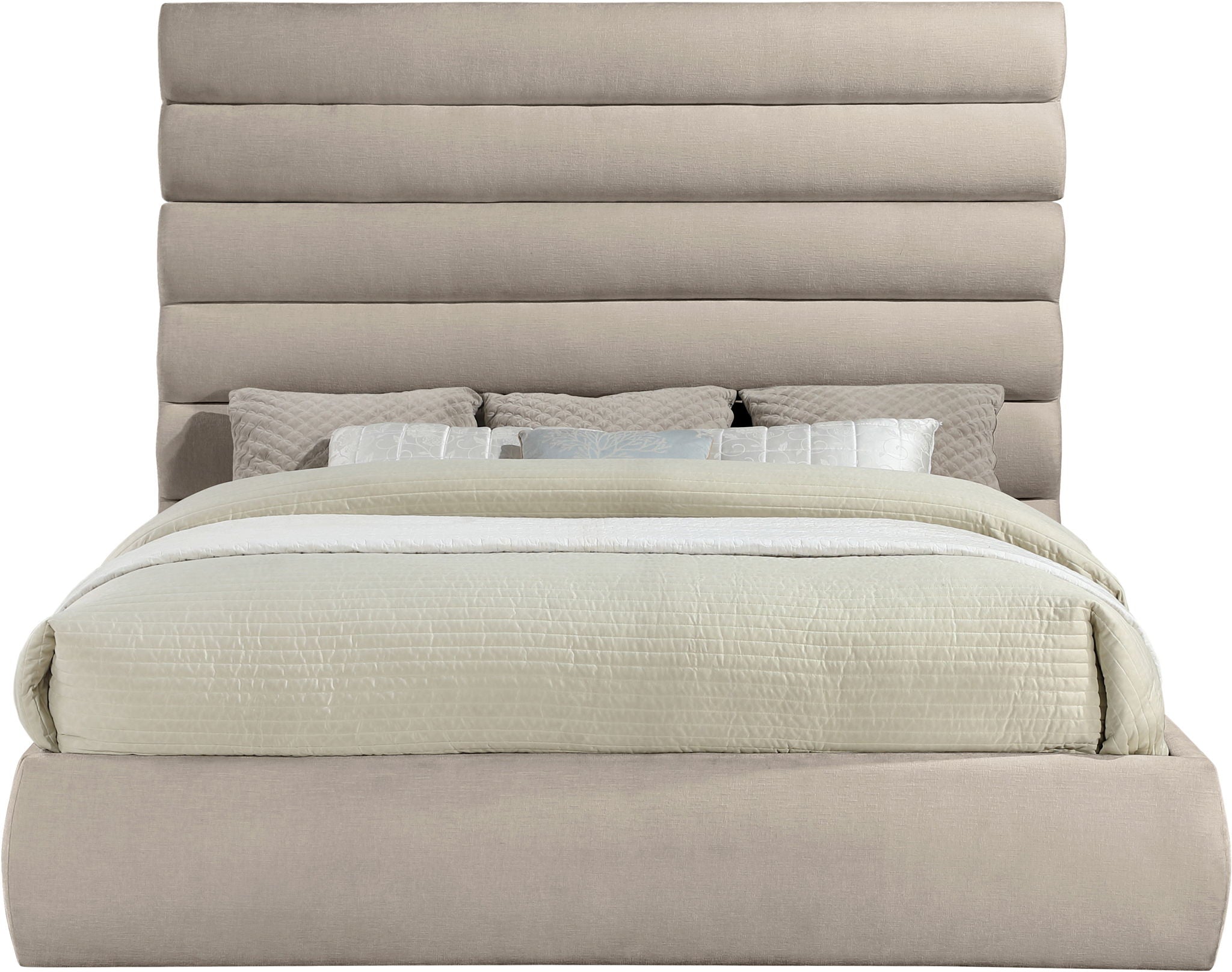 Adam - Chenille Fabric Bed With 70.5" Headboard