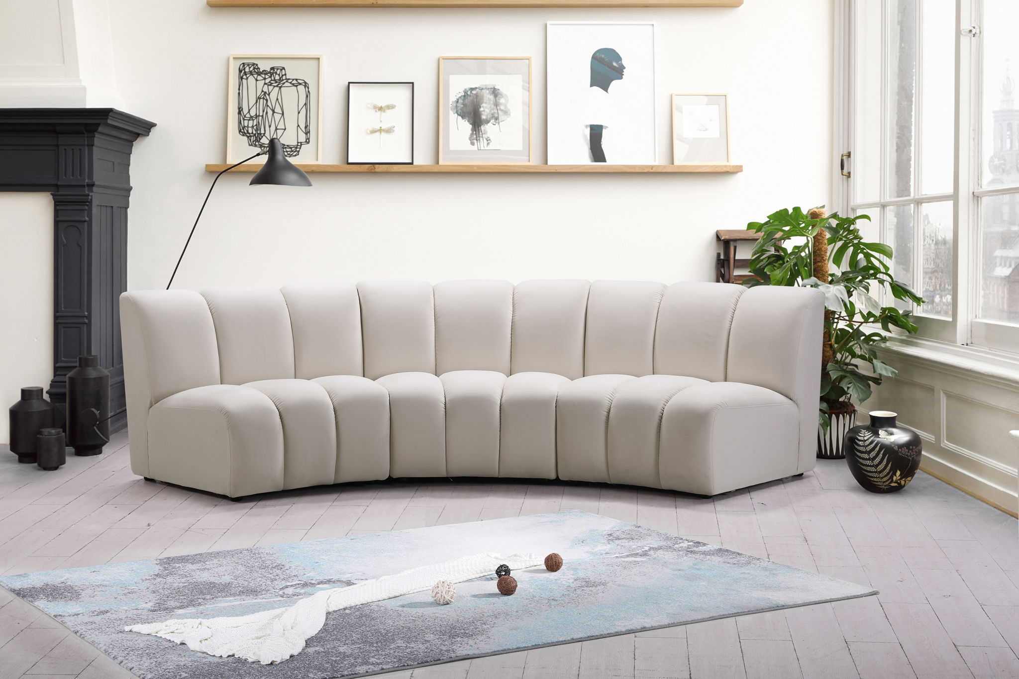 Infinity - 3 Piece Velvet Modular Sectional - Urban Living Furniture (Los Angeles, CA)