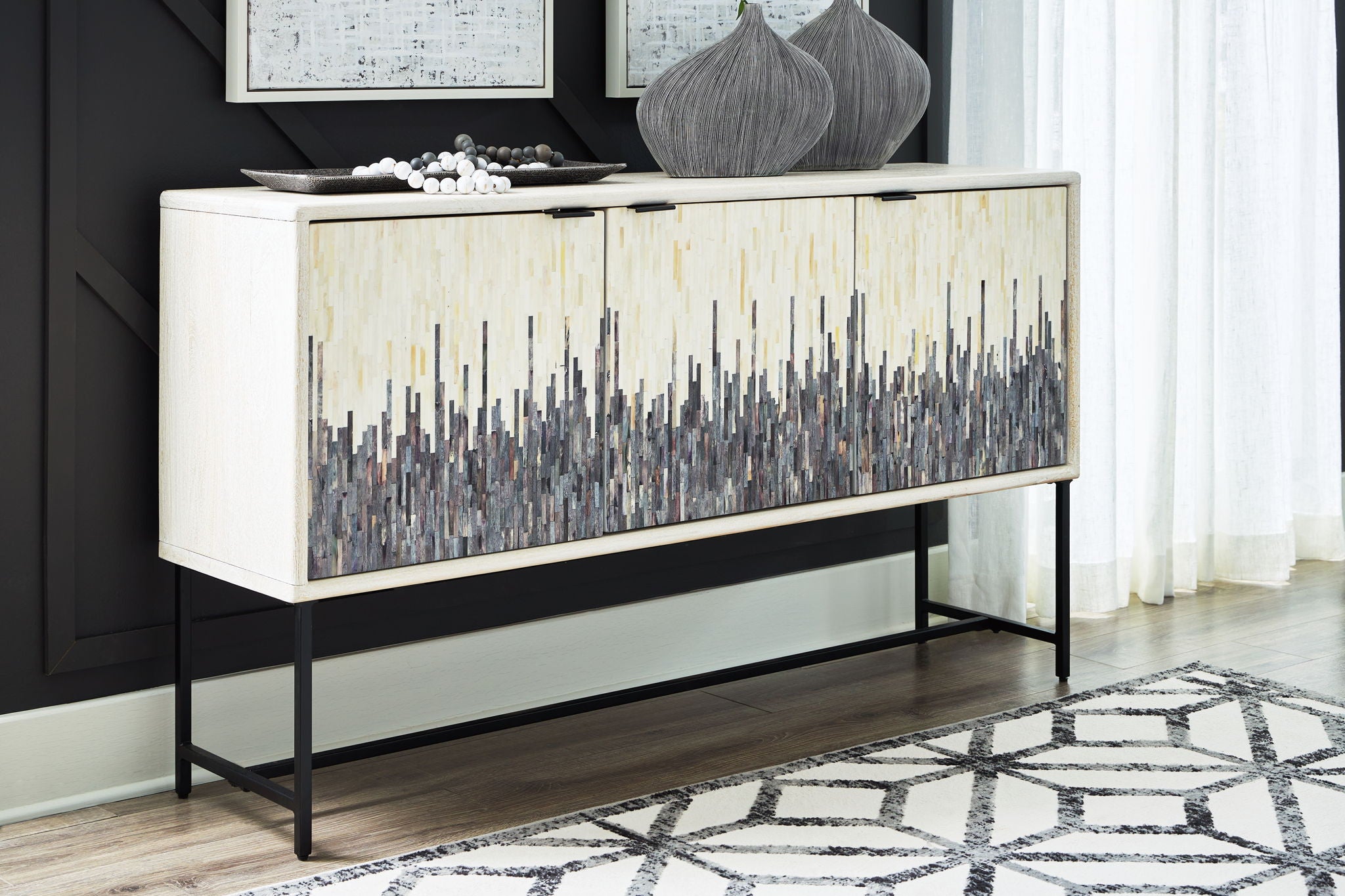 Freyton - White / Gray - Accent Cabinet - Urban Living Furniture (Los Angeles, CA)