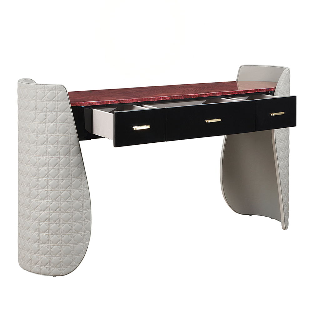 Jamonica - Vanity Desk - Gray & Dark Brown - Urban Living Furniture (Los Angeles, CA)