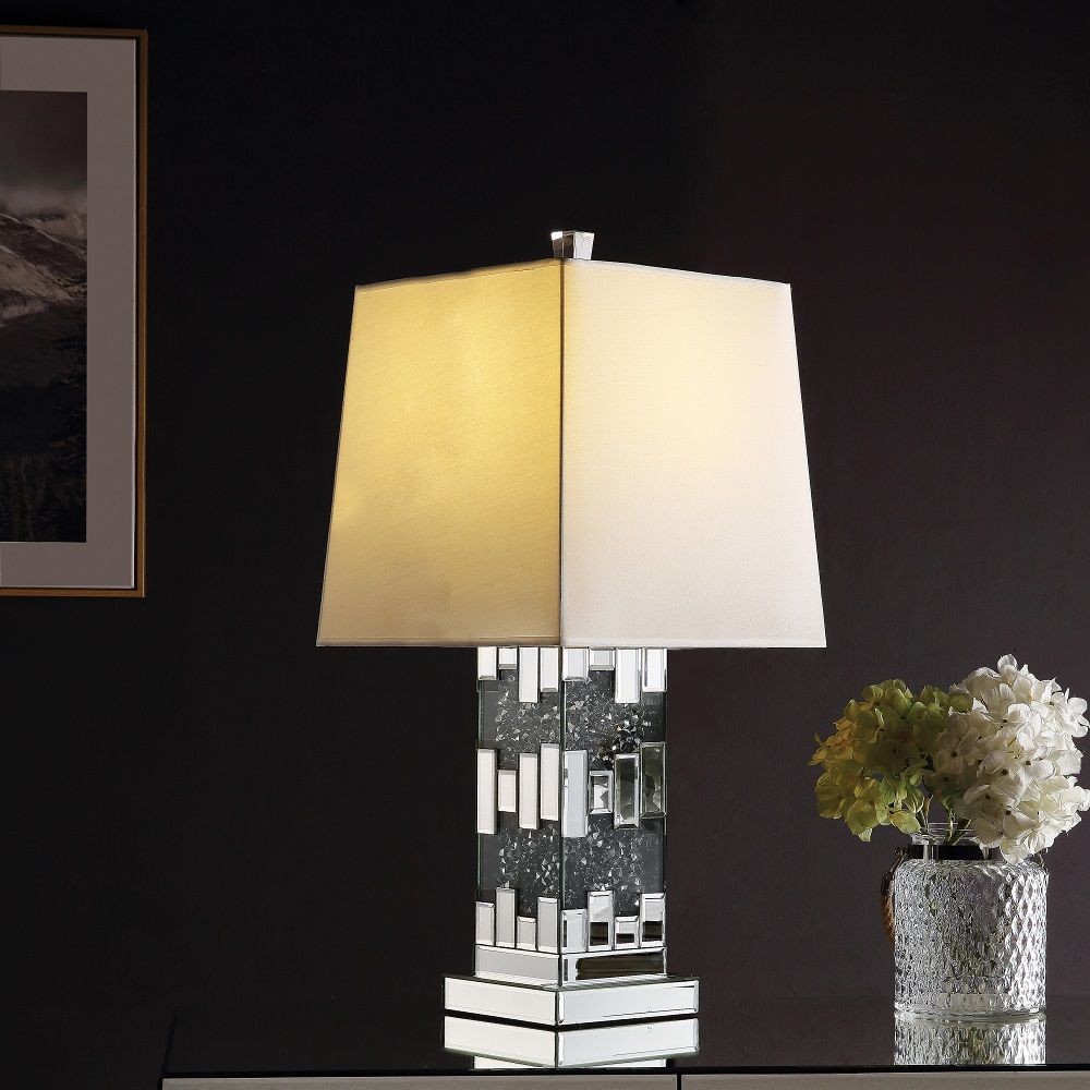 Noralie - 30" Table Lamp - Mirrored & Faux Diamonds - Urban Living Furniture (Los Angeles, CA)