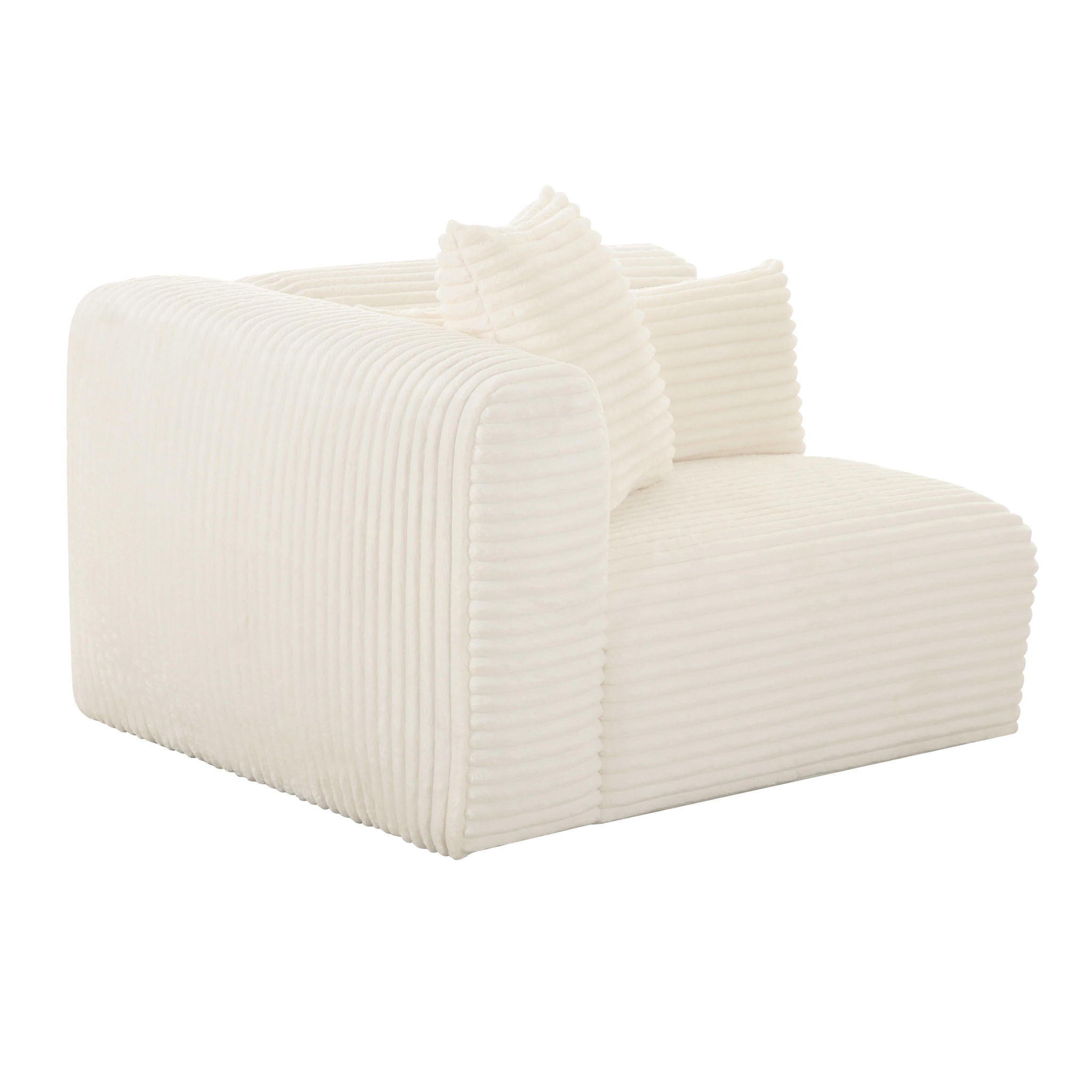 Tarra - Fluffy Oversized Corduroy Modular Corner Chair - Urban Living Furniture (Los Angeles, CA)