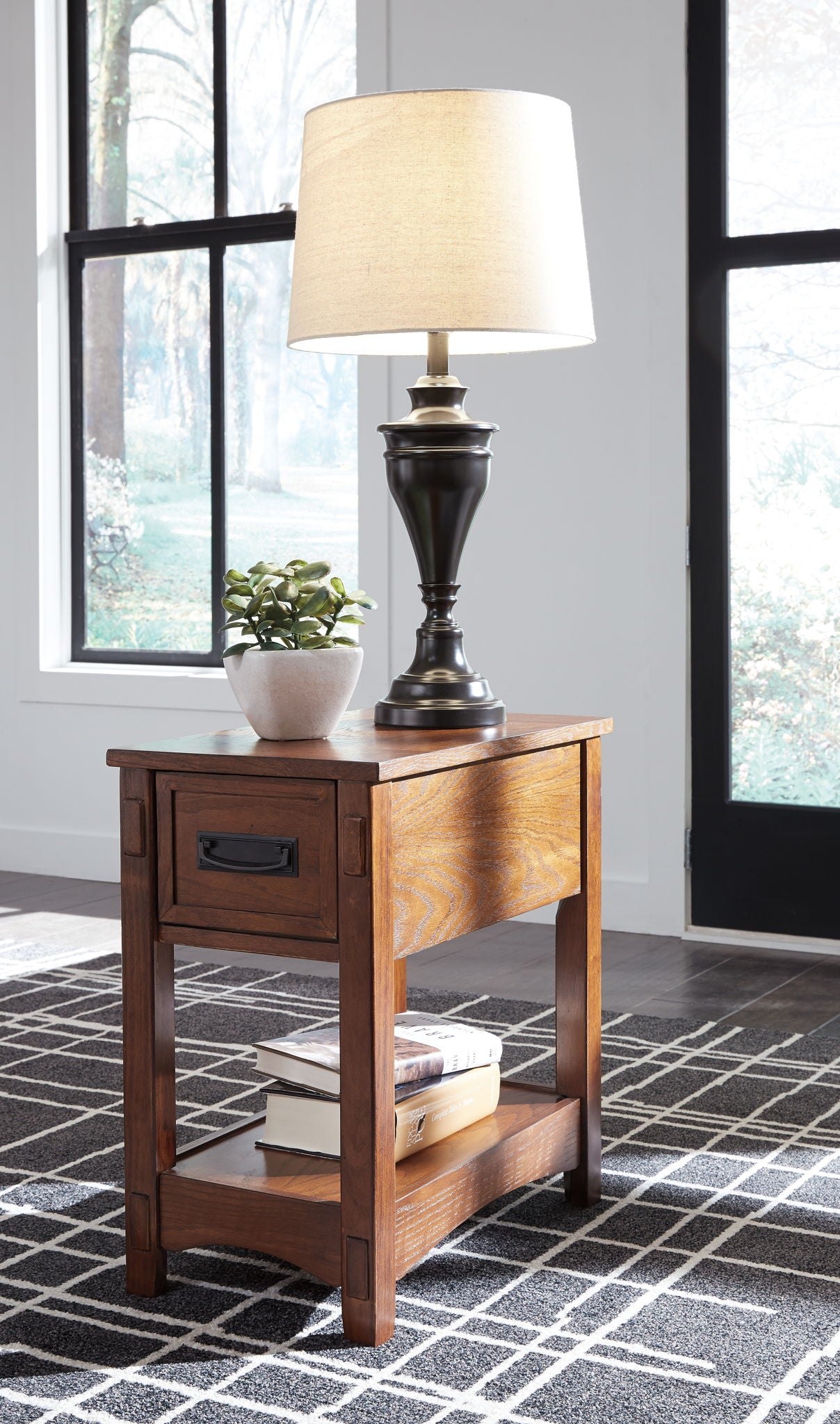 Breegin - Chair Side End Table - 1 Drawer - Brown - Urban Living Furniture (Los Angeles, CA)