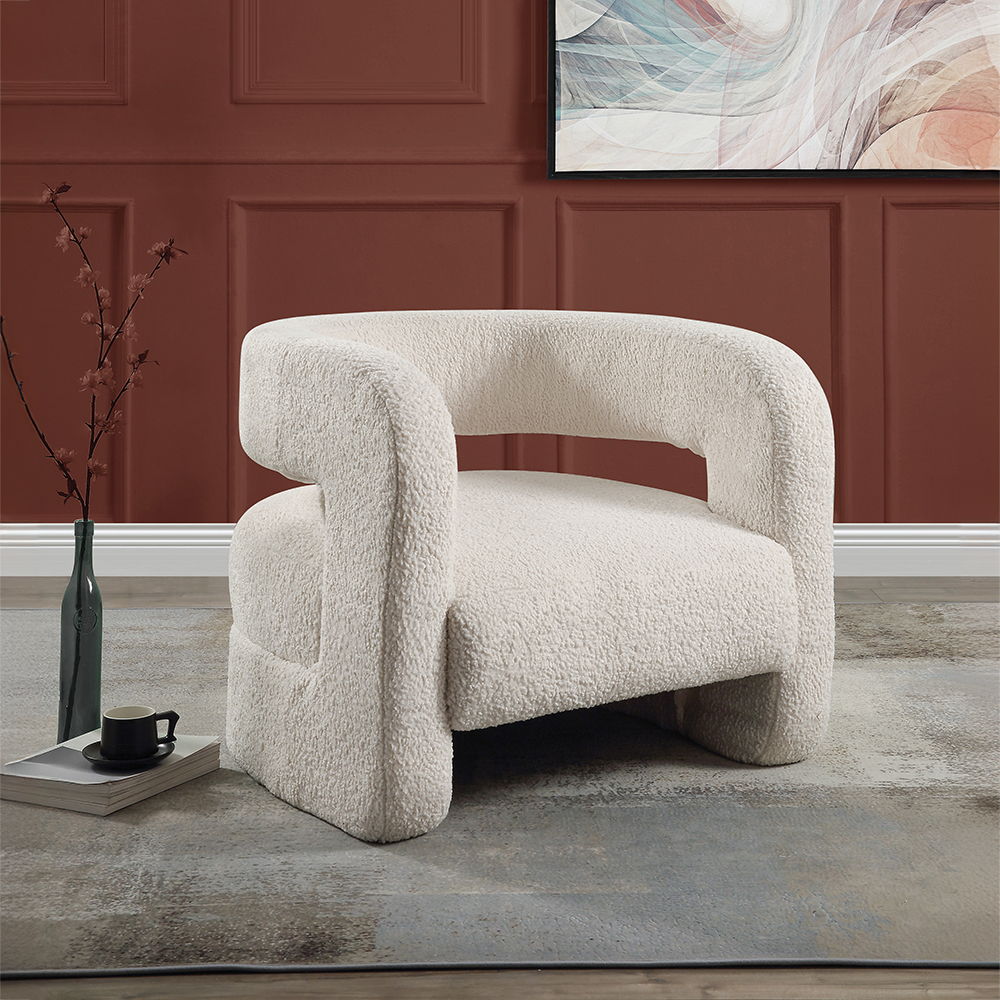 Yitua - Accent Chair - White Teddy Sherpa - Urban Living Furniture (Los Angeles, CA)