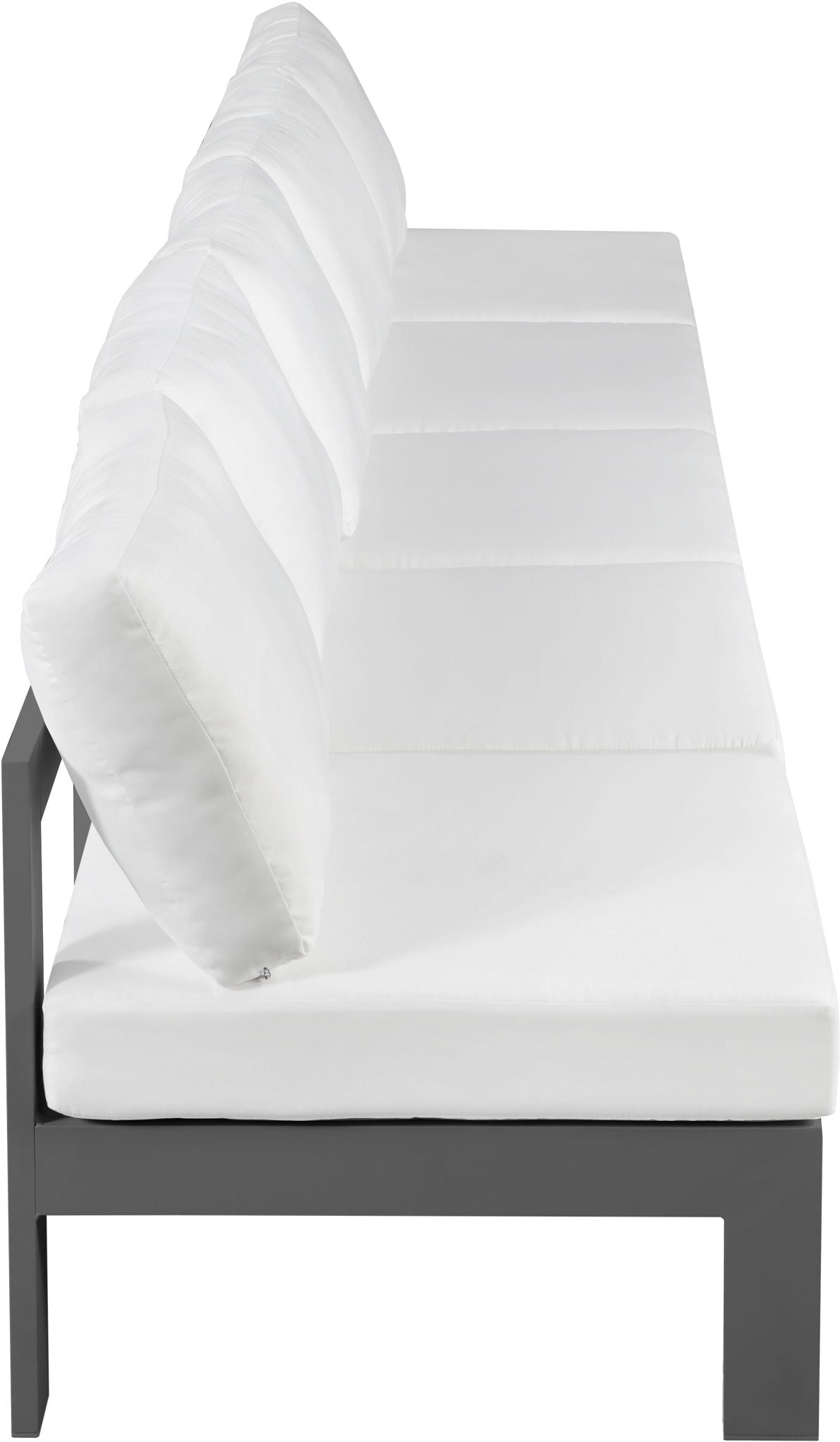 Nizuc - Outdoor Patio 5 Seat Modular Armless Sofa With Gray Frame - Urban Living Furniture (Los Angeles, CA)