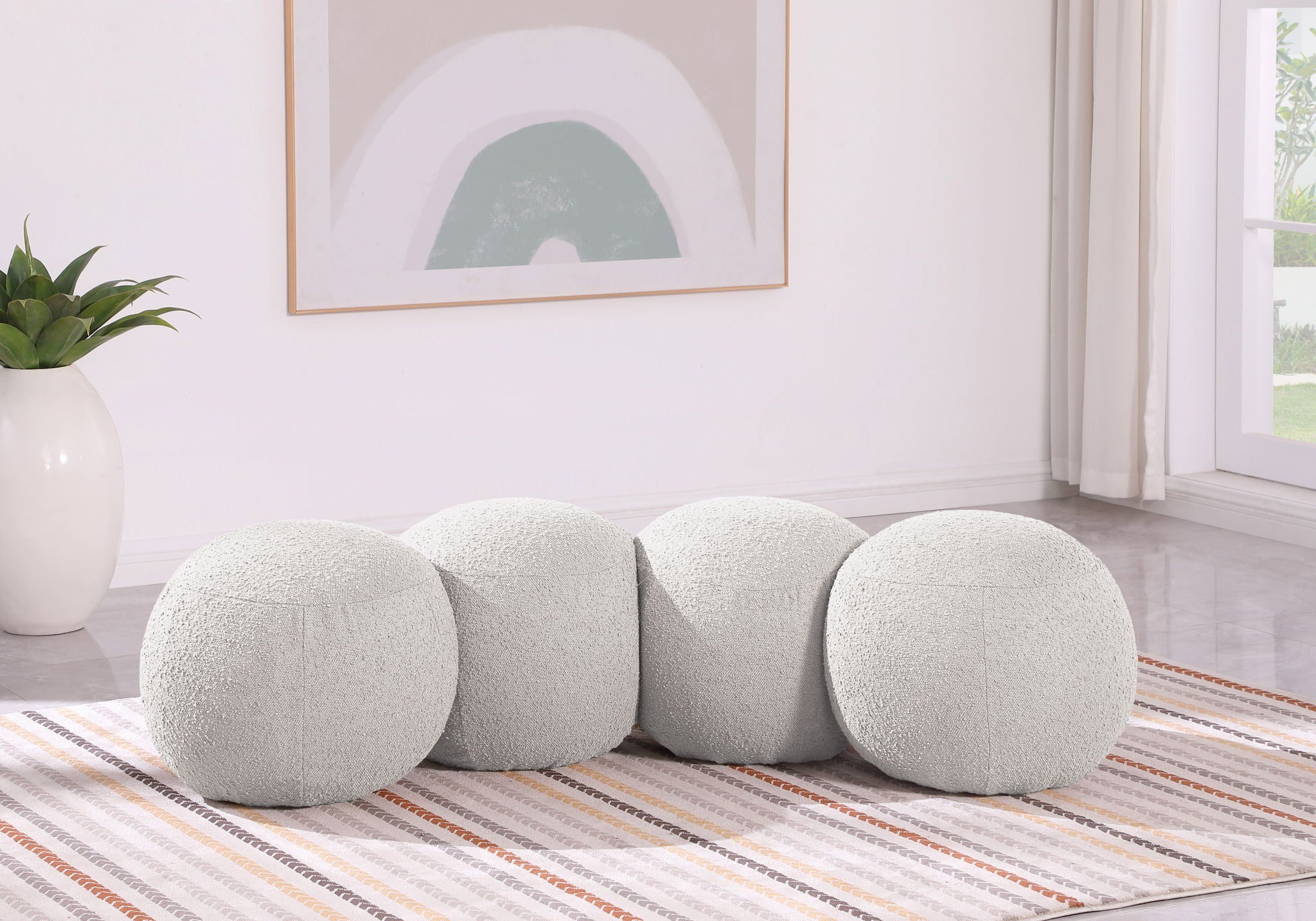 Apollo - Boucle Fabric Bench - Urban Living Furniture (Los Angeles, CA)