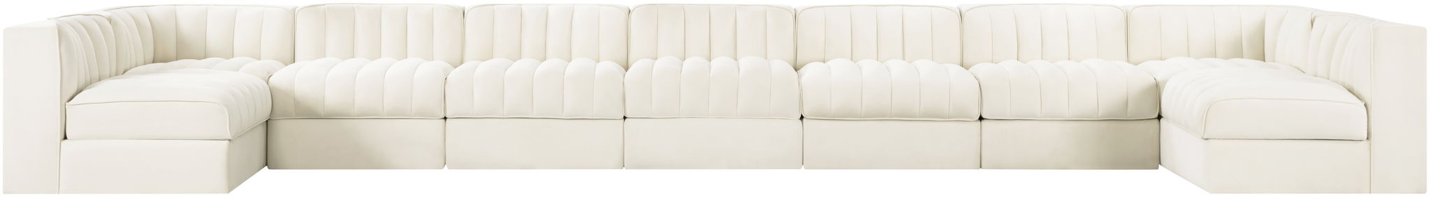 Rummi - Armless Velvet Performance Fabric Upholstered 9 Piece Modular Sectional - Urban Living Furniture (Los Angeles, CA)