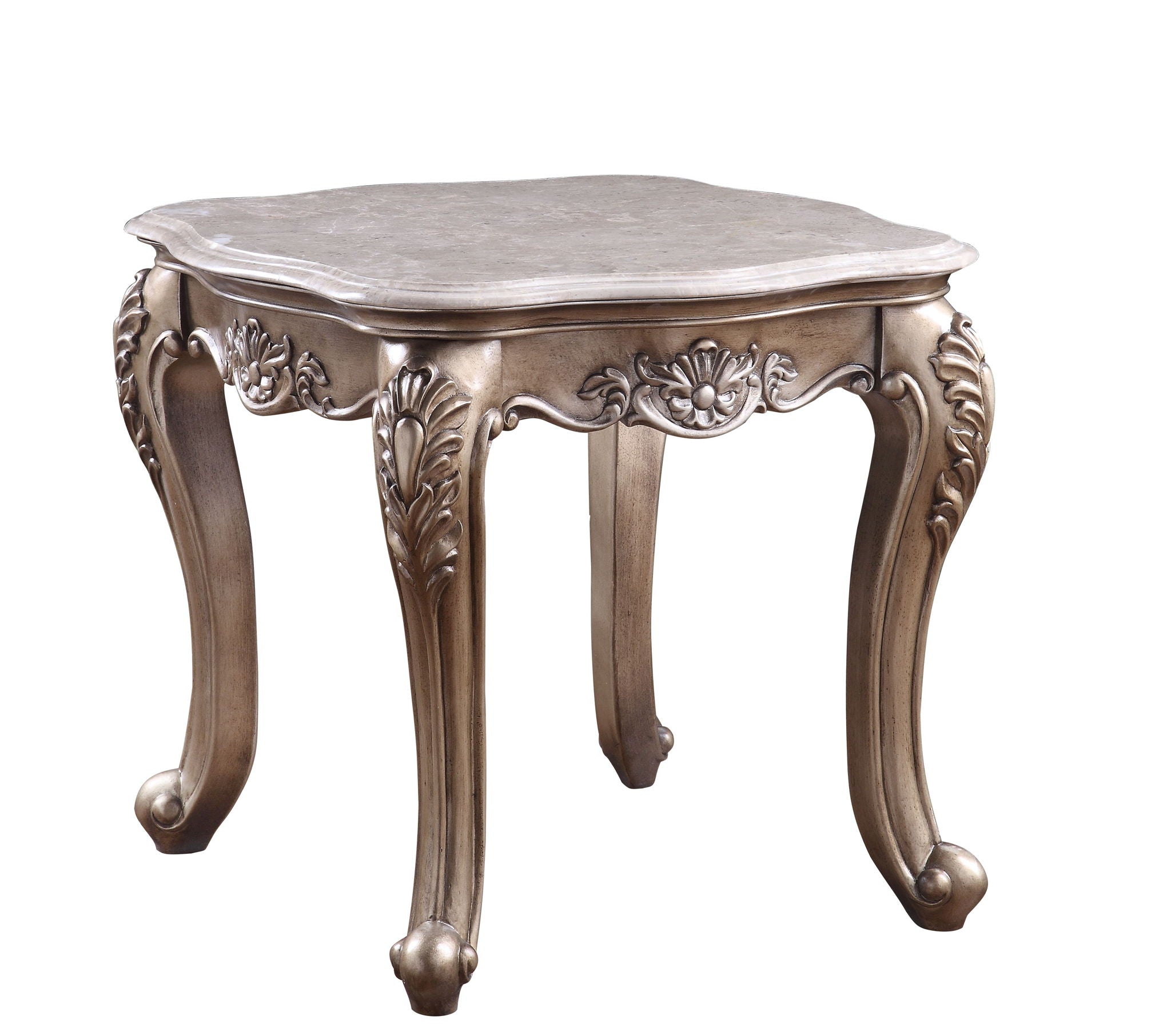 Jayceon - End Table - Marble Top & Champagne - Urban Living Furniture (Los Angeles, CA)
