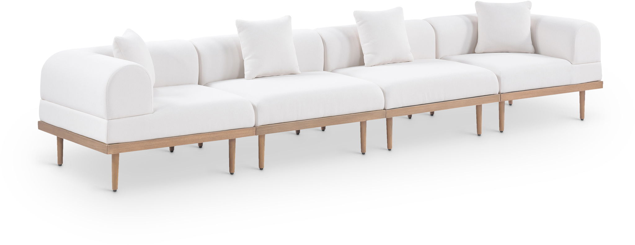 Laguna - 4 Piece Resilient Water Resistant Fabric 142" Upholstered Outdoor Patio Modular Sofa - Urban Living Furniture (Los Angeles, CA)