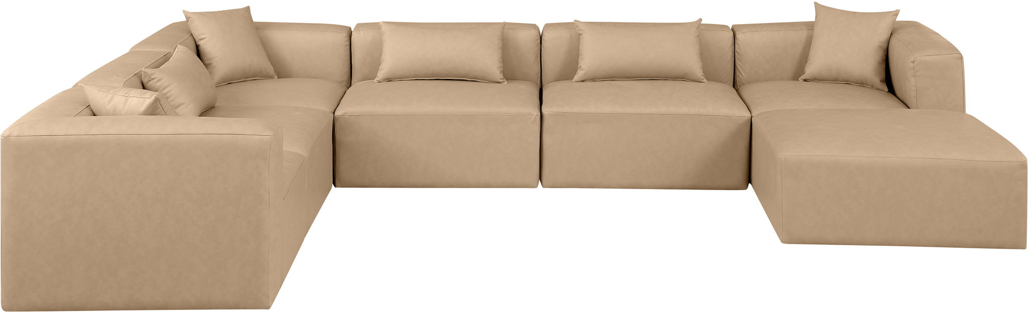 Cube - 7 Piece Modular Sectional - Tan - Urban Living Furniture (Los Angeles, CA)
