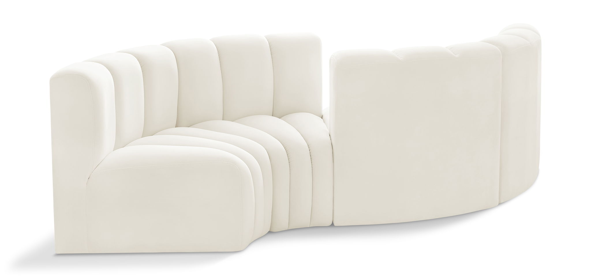 Arc - Velvet 4 Piece Curved Modular Sofa - Urban Living Furniture (Los Angeles, CA)