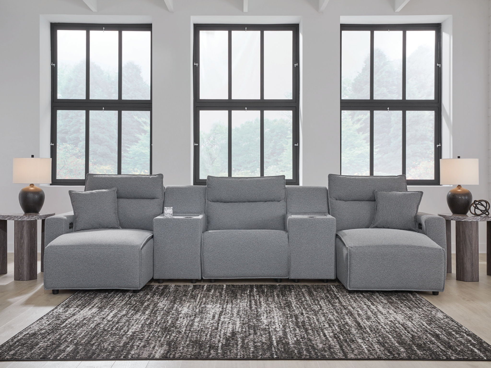 ModMax II - Salt And Pepper - Reclining Sectional - Urban Living Furniture (Los Angeles, CA)