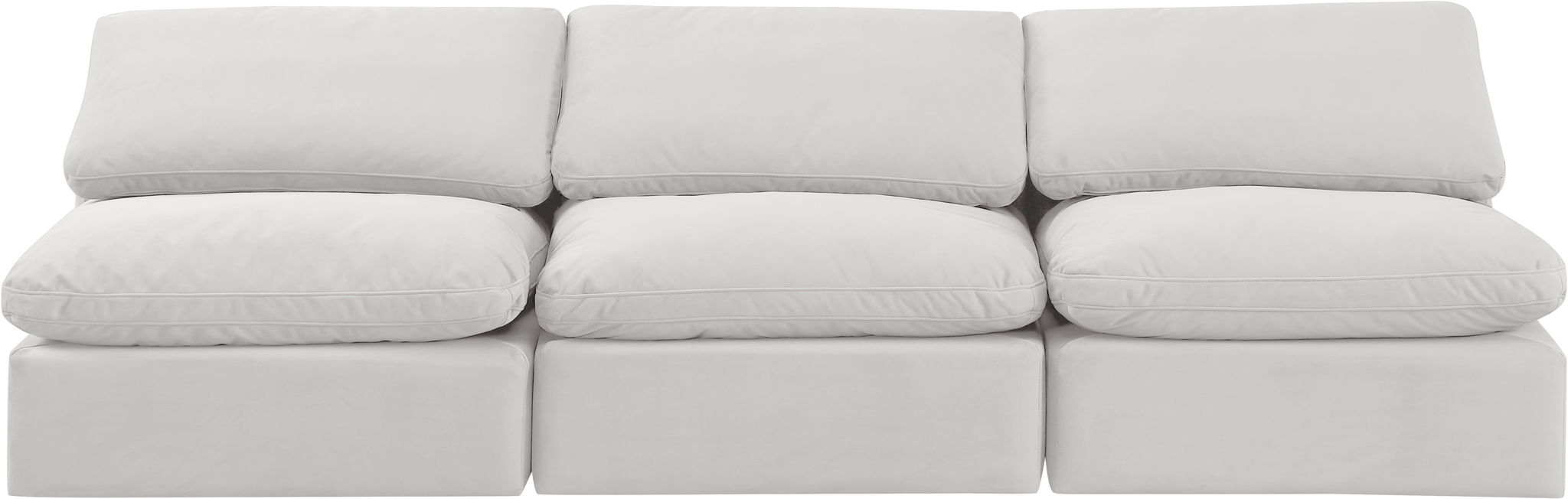 Indulge - Velvet 3 Seat Modular Armless Sofa - Urban Living Furniture (Los Angeles, CA)