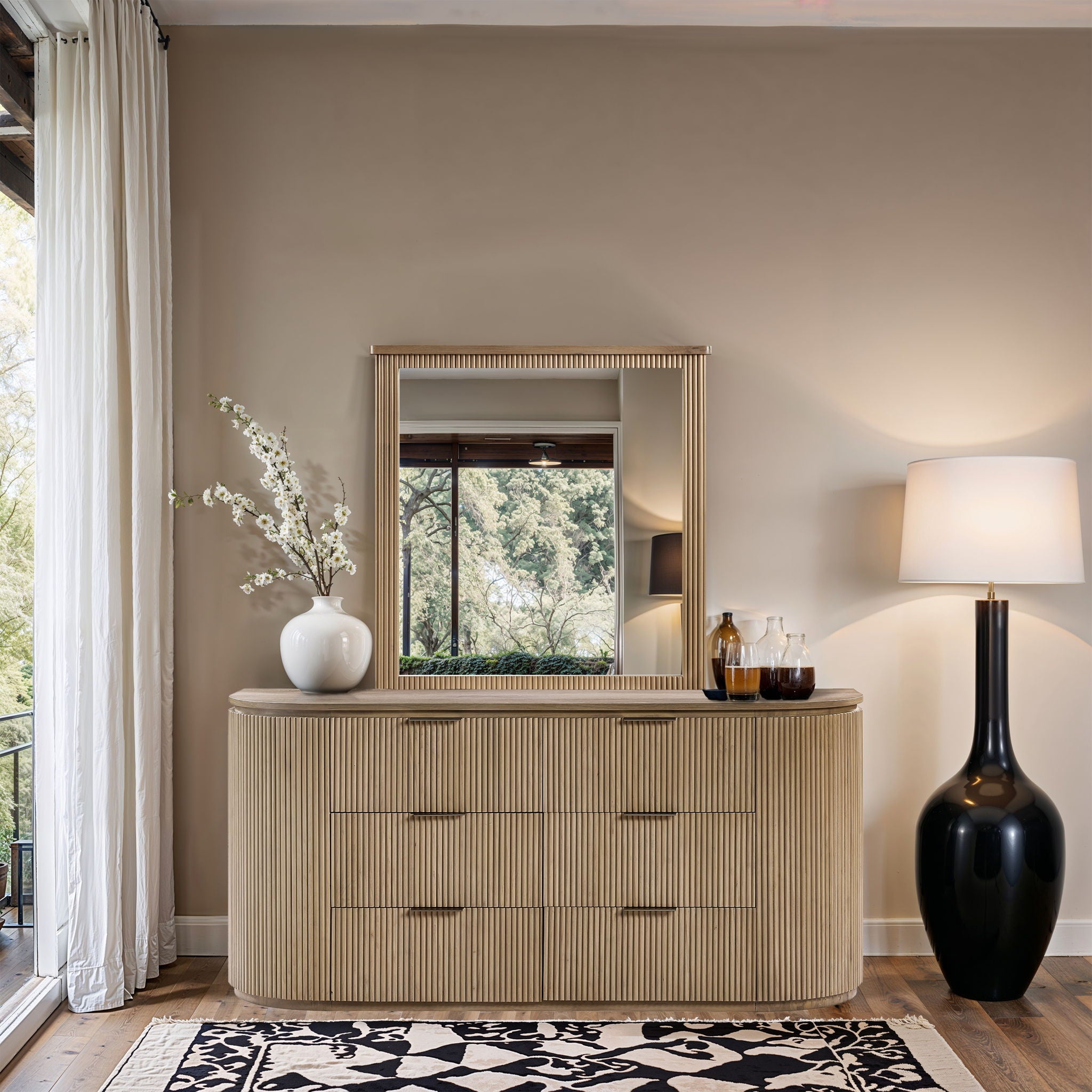 Astrid - Solid Wood And Oak Veneer Mirror - Urban Living Furniture (Los Angeles, CA)