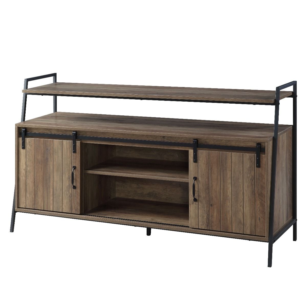 Rashawn - TV Stand - Rustic Oak & Black - Urban Living Furniture (Los Angeles, CA)