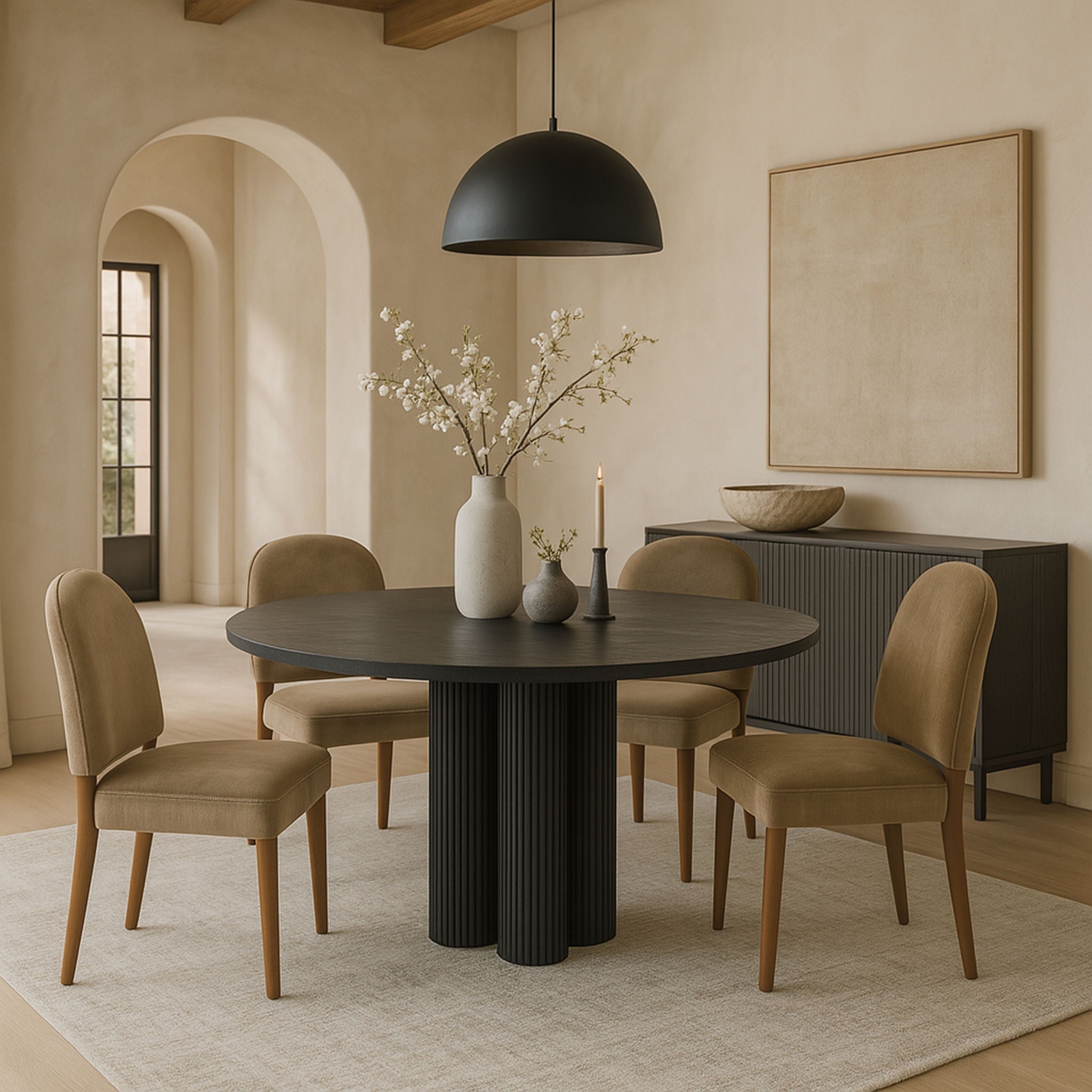 Varinelle - Velvet Dining Chair (Set of 2) - Walnut Frame - Urban Living Furniture (Los Angeles, CA)