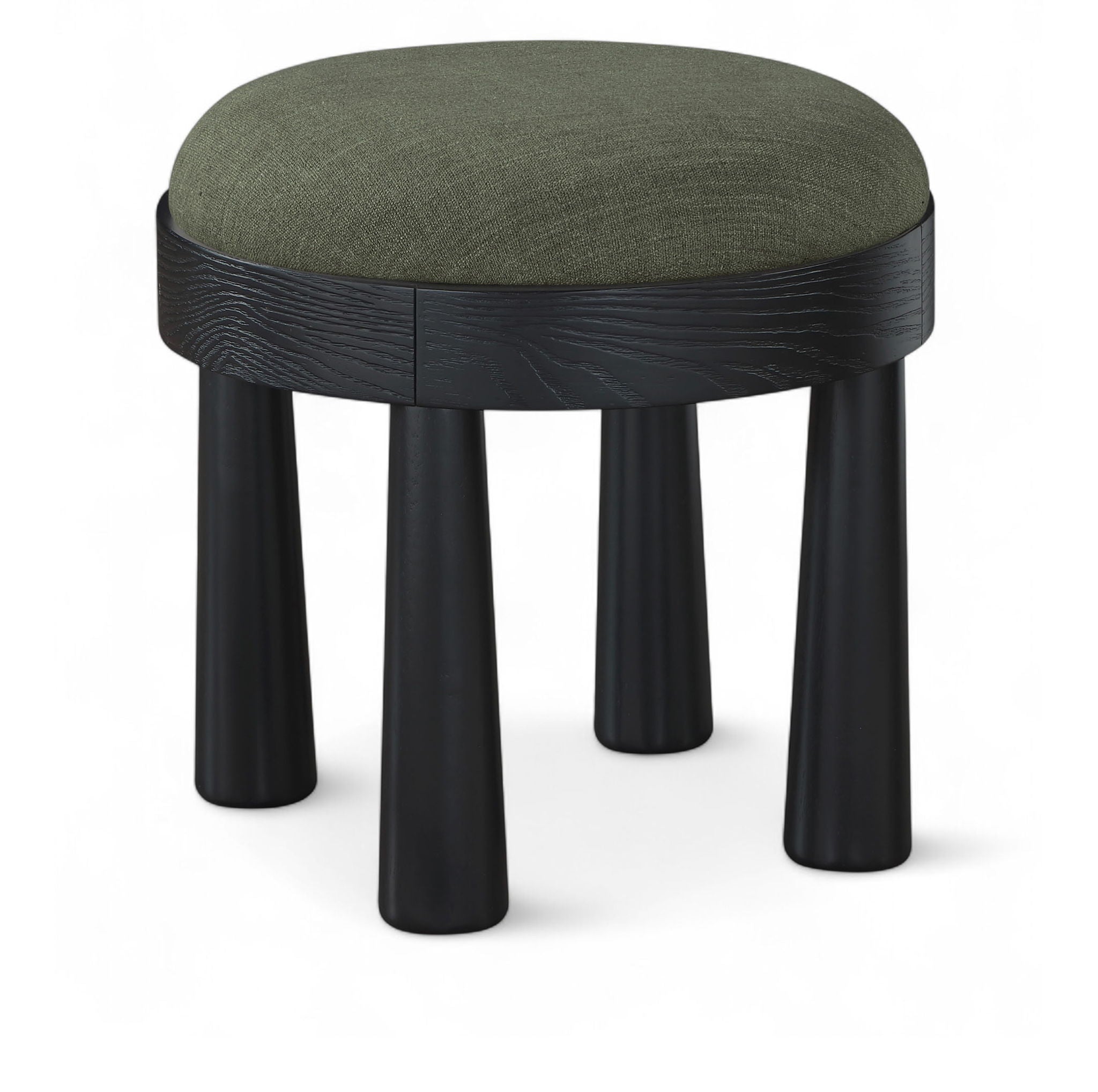 Larea - Linen Textured Fabric Ottoman - Black Base - Urban Living Furniture (Los Angeles, CA)
