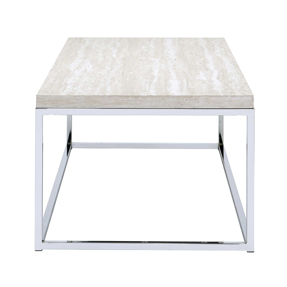 Snyder - Coffee Table - Engineered Stone Top & Chrome - Urban Living Furniture (Los Angeles, CA)