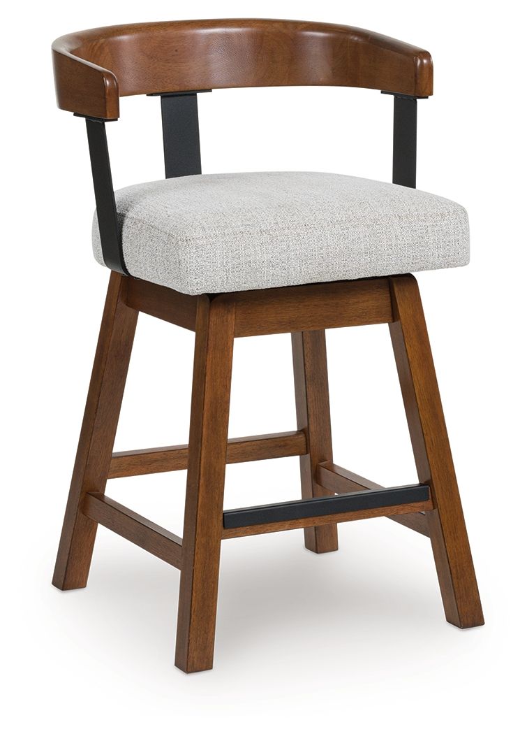 Ralene - Medium Brown - Upholstered Swivel Barstool (Set of 2) - Urban Living Furniture (Los Angeles, CA)