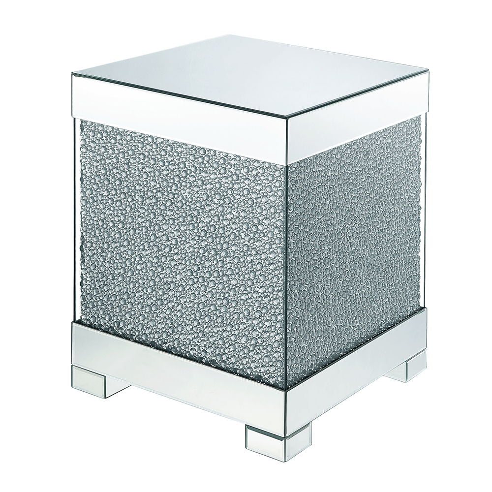 Mallika - End Table - Mirrored & Faux Round Crystals - Urban Living Furniture (Los Angeles, CA)