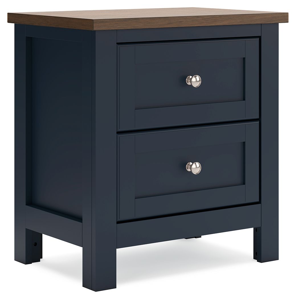 Landocken - Brown / Blue - Two Drawer Night Stand - Urban Living Furniture (Los Angeles, CA)