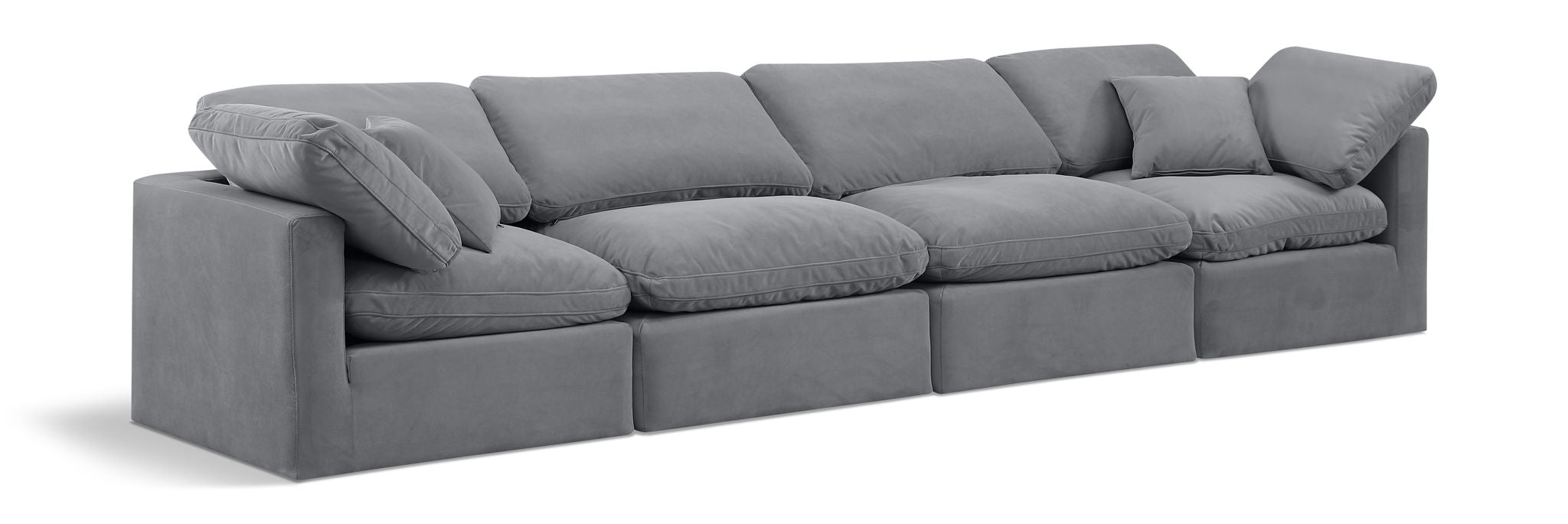 Indulge - Velvet 4 Seat Modular Sofa - Urban Living Furniture (Los Angeles, CA)