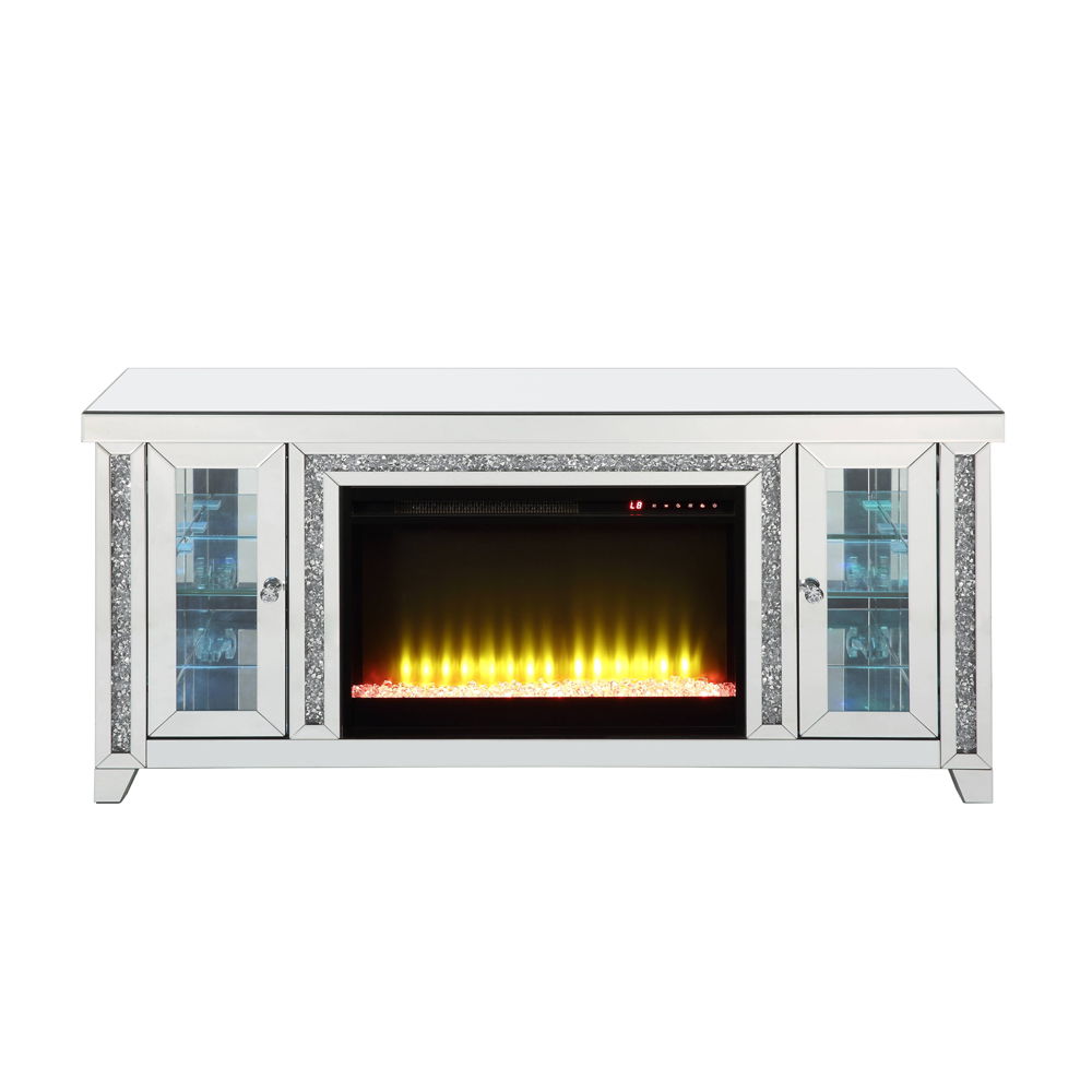 Noralie - TV Stand - Mirrored & Faux Diamonds - Wood - Urban Living Furniture (Los Angeles, CA)