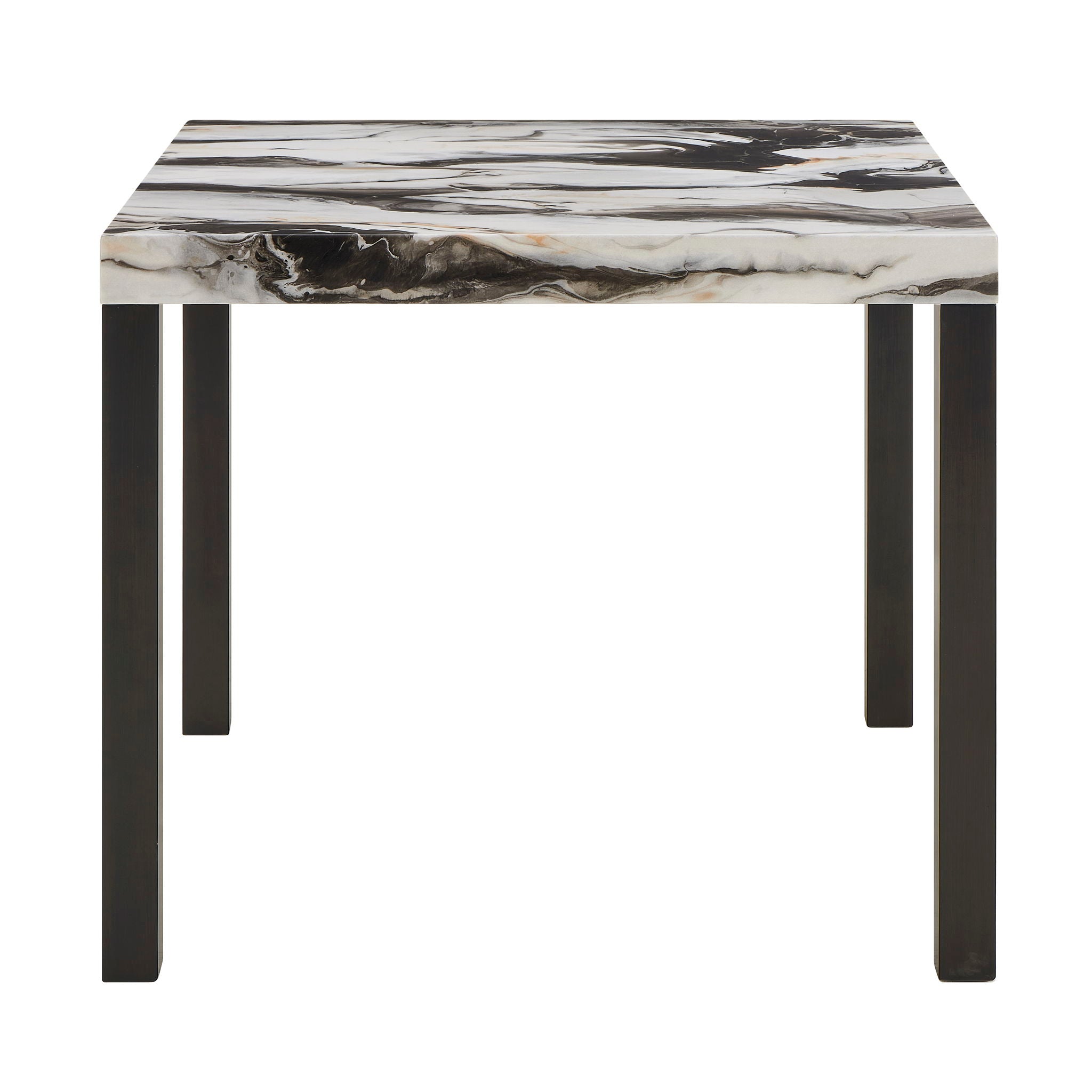 Vega - Faux Marble Counter Height Table - White / Black - Urban Living Furniture (Los Angeles, CA)