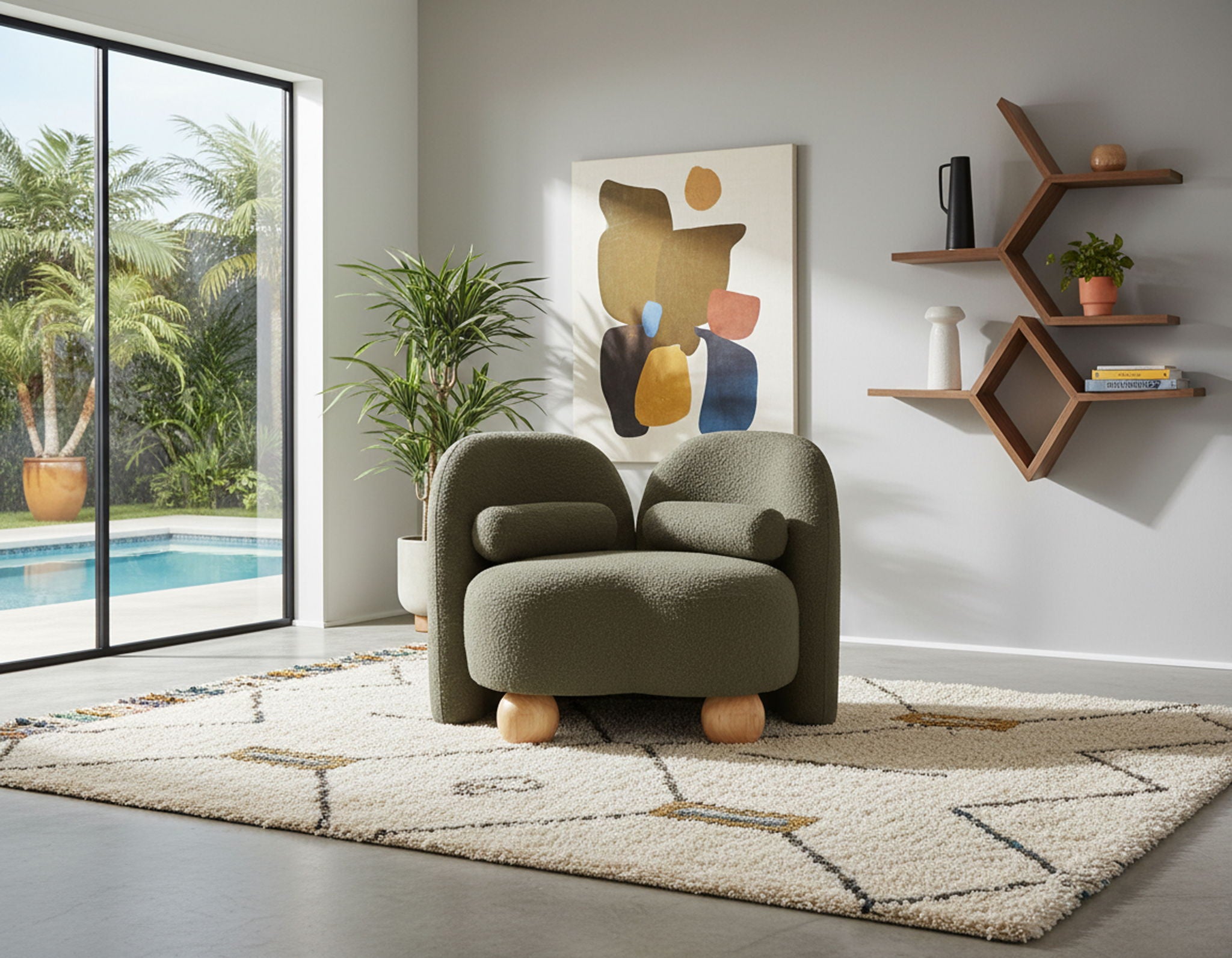 Daphne - Boucle Chair - Urban Living Furniture (Los Angeles, CA)
