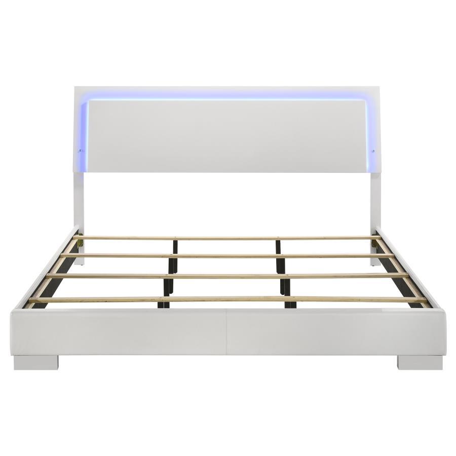 Felicity - Wood LED Panel Bed