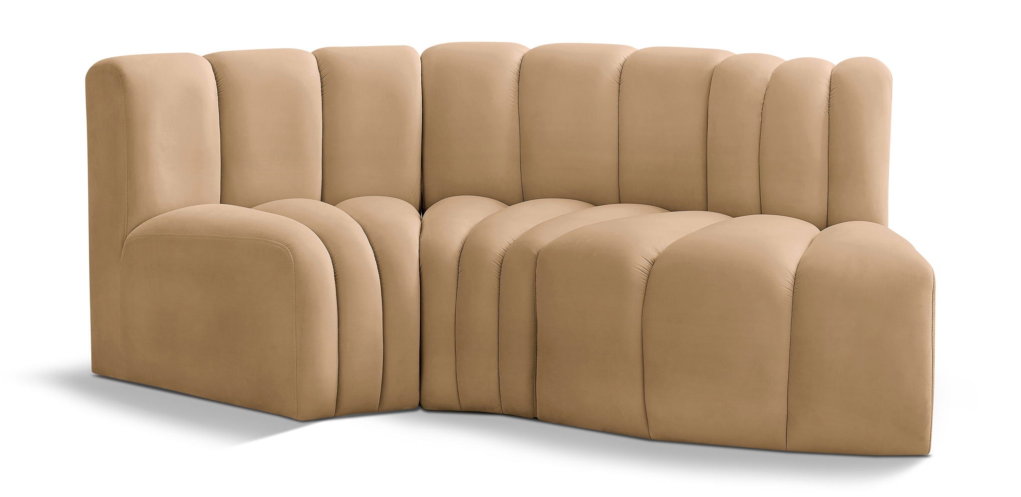 Arc - Velvet 3 Piece Modular L-Shaped Sofa - Urban Living Furniture (Los Angeles, CA)