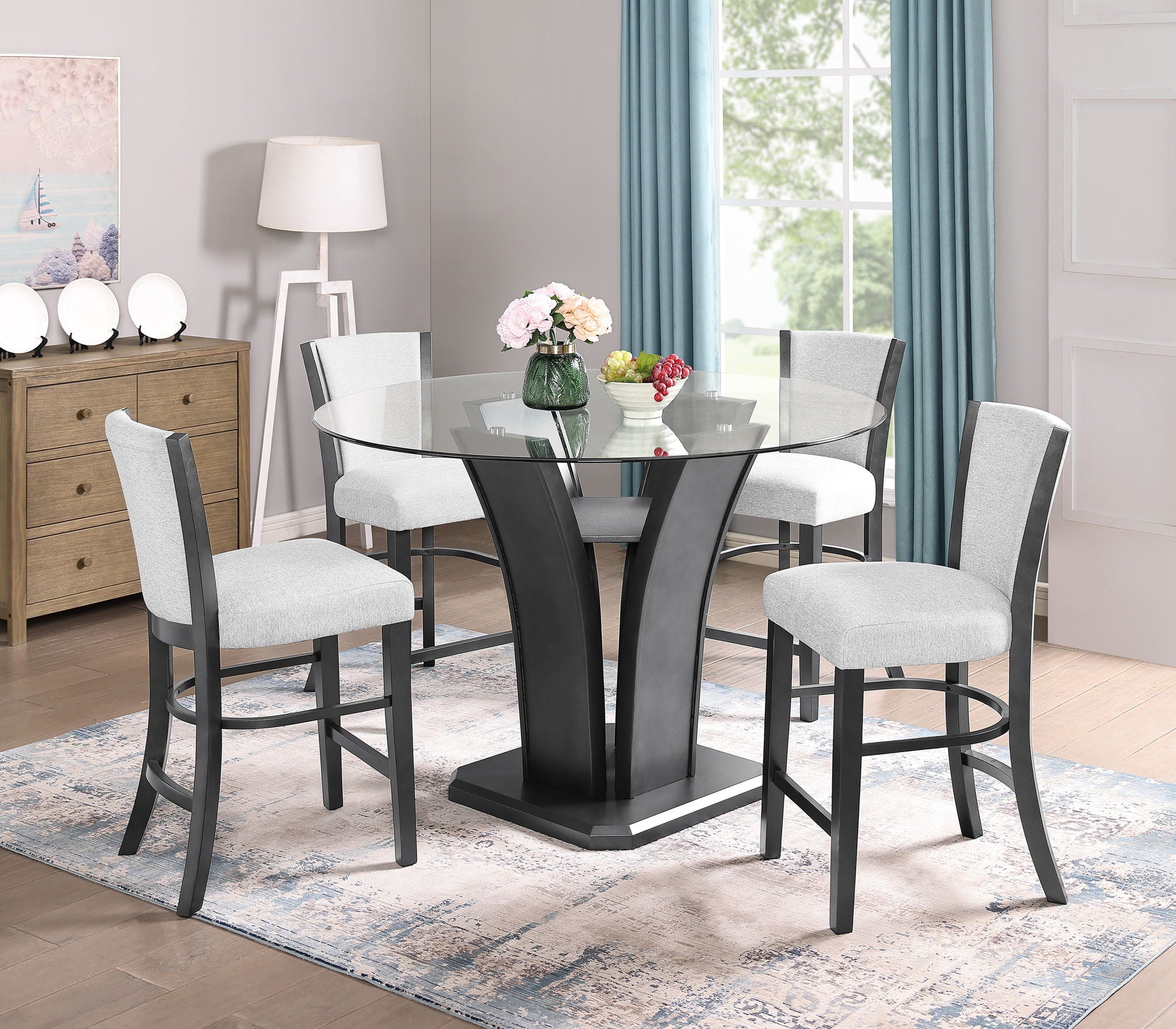 Camelia - Round Counter Height Table - Dark Gray - Urban Living Furniture (Los Angeles, CA)
